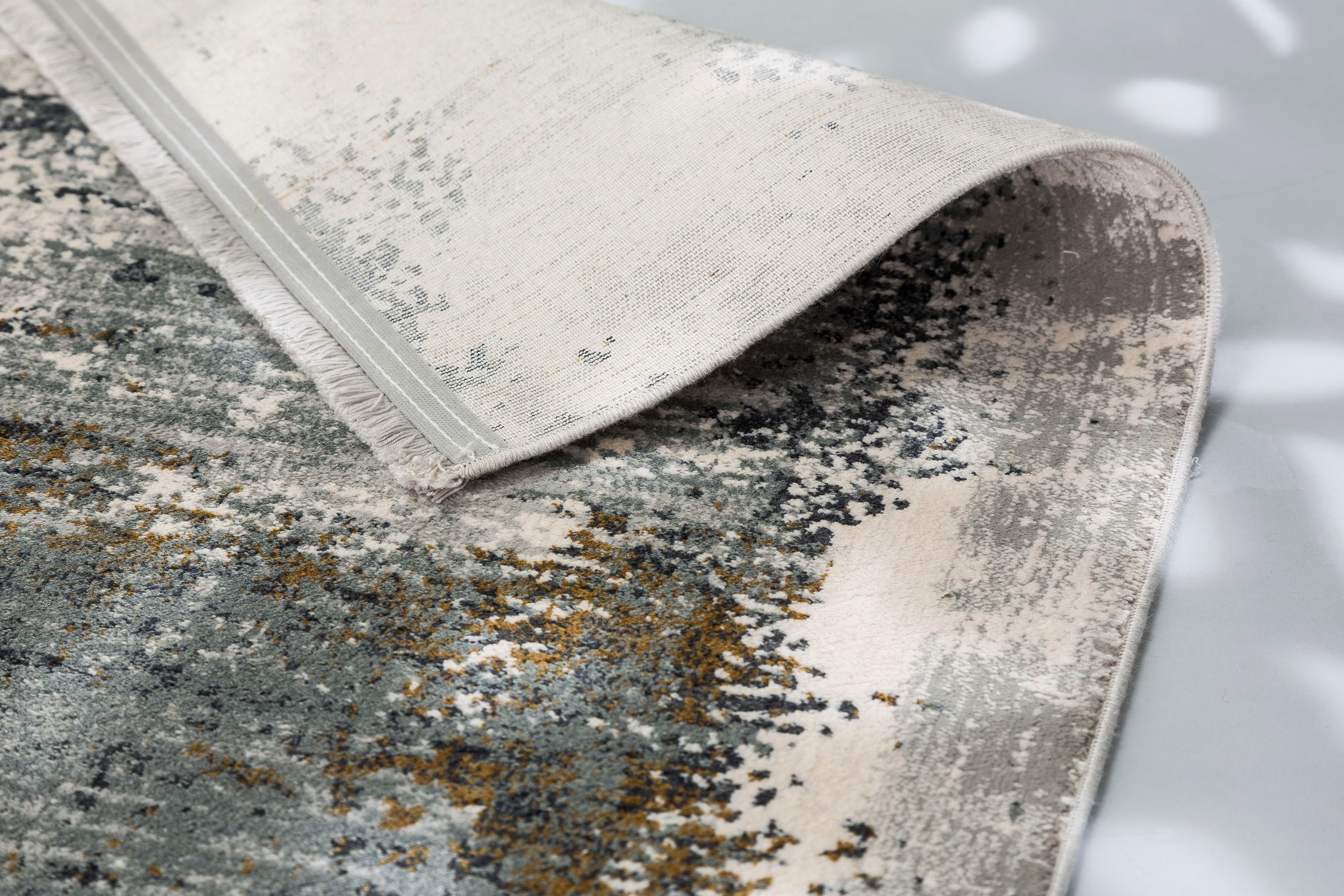 Thumbnail - ASTRA Teppich "Julia 201" rechteckig 6 mm Höhe Kurzflor, mit Fransen, Wohnzimmer