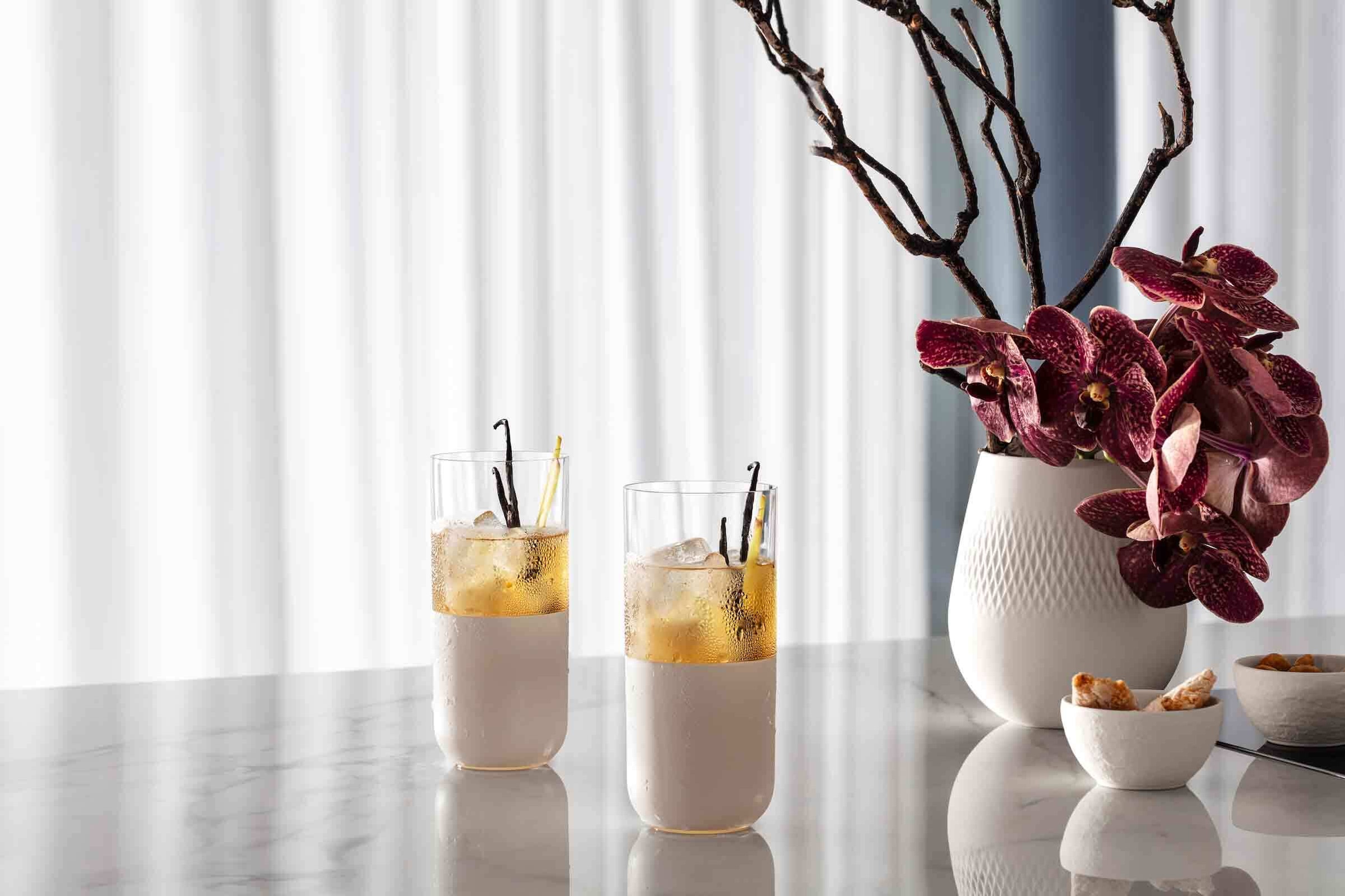 Villeroy & Boch Longdrinkglas »Longdrinkbecher Manufacture Rock 300 ml 4er Set weiß-transparent«