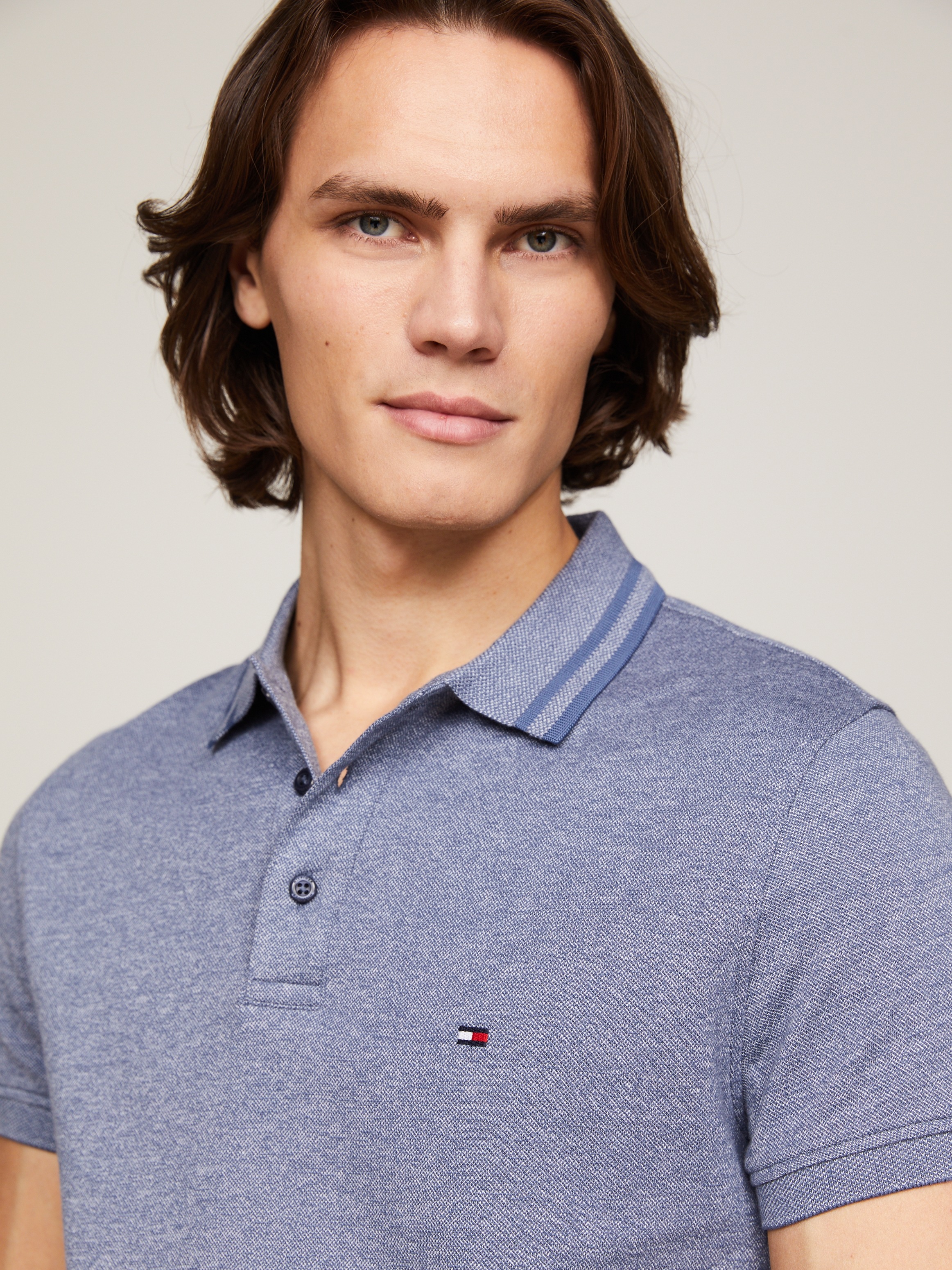 Tommy Hilfiger Poloshirt "PRETWIST MOULINE SLIM FIT POLO", mit melierter Op günstig online kaufen