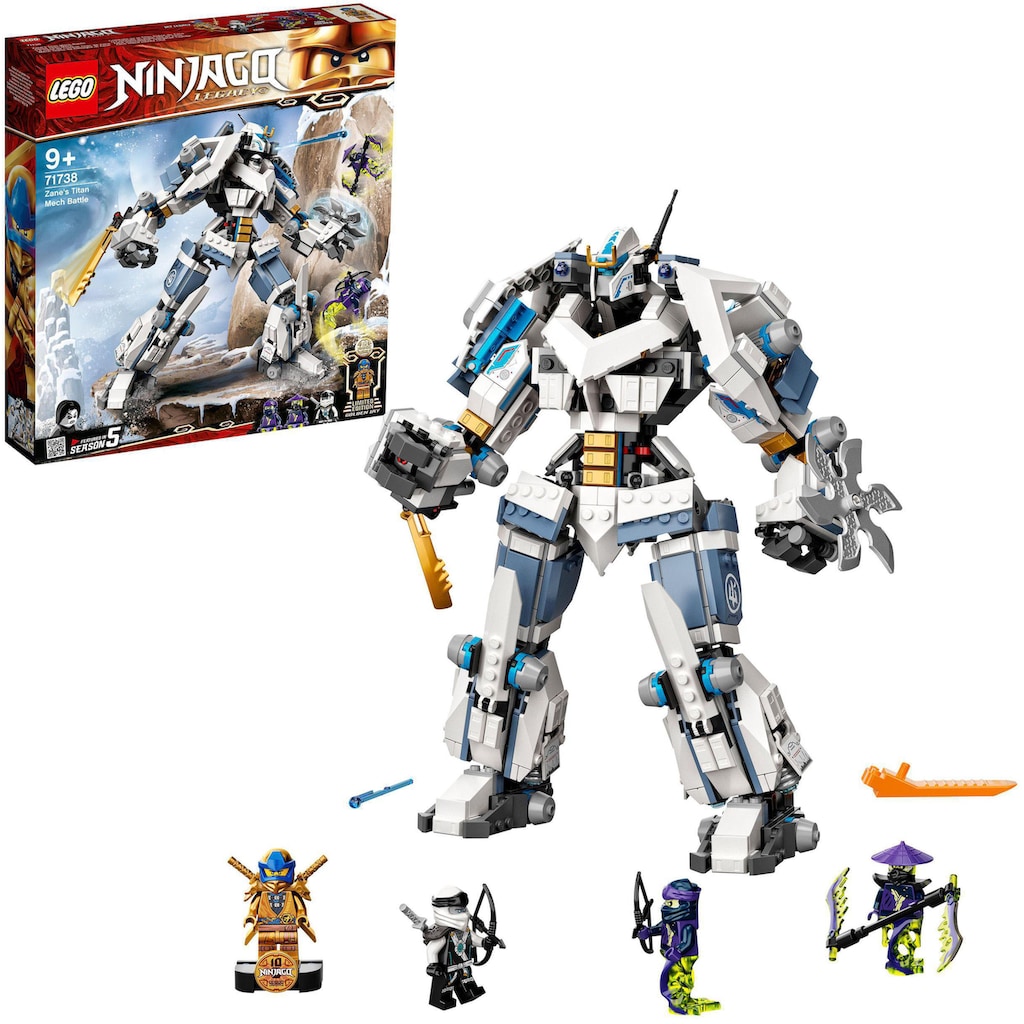 LEGO® Konstruktionsspielsteine »Zanes Titan-Mech (71738), LEGO® NINJAGO®«, (840 St.)