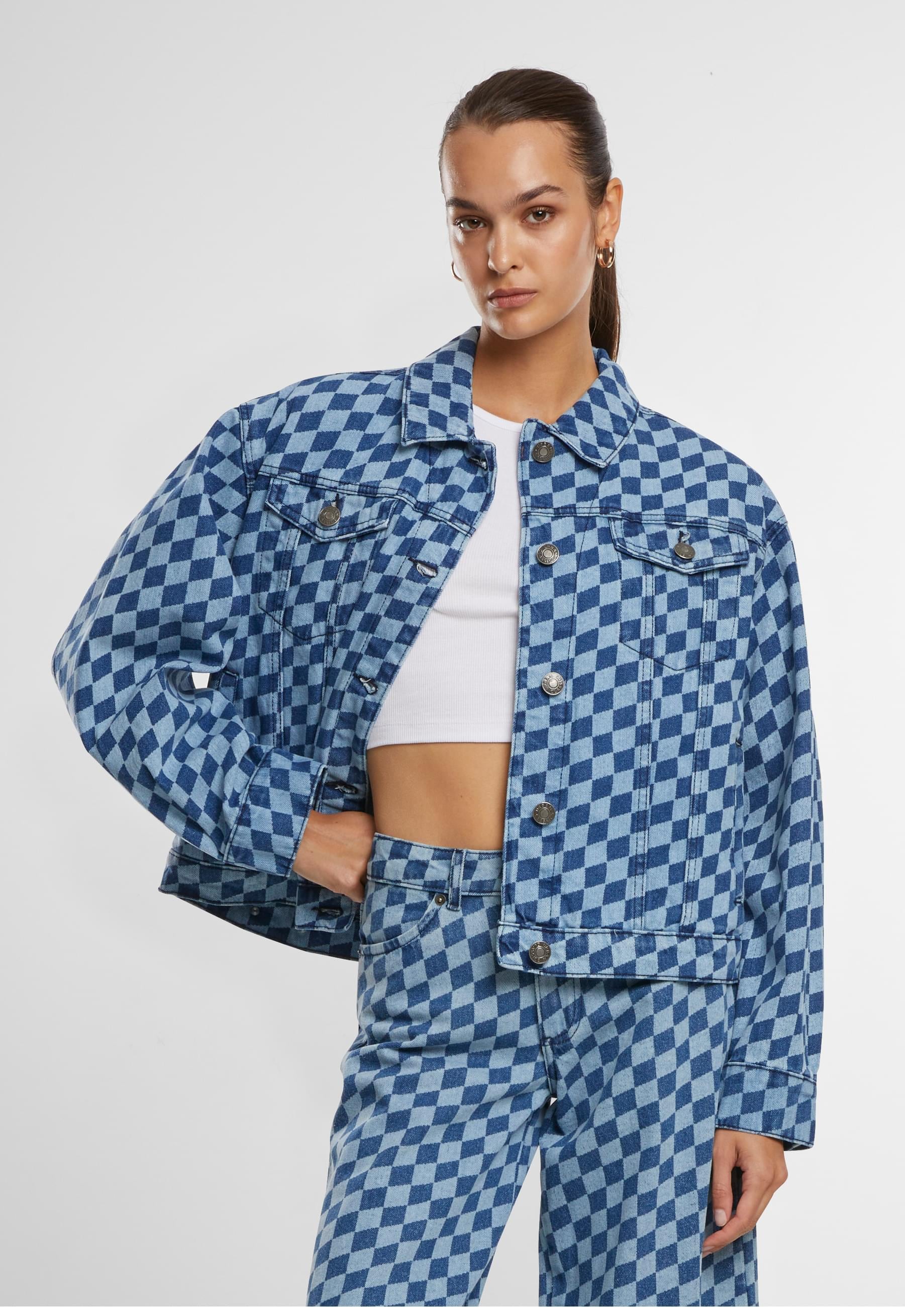 URBAN CLASSICS Jeansjacke "Urban Classics Ladies 80‘s Oversized Laser Print günstig online kaufen