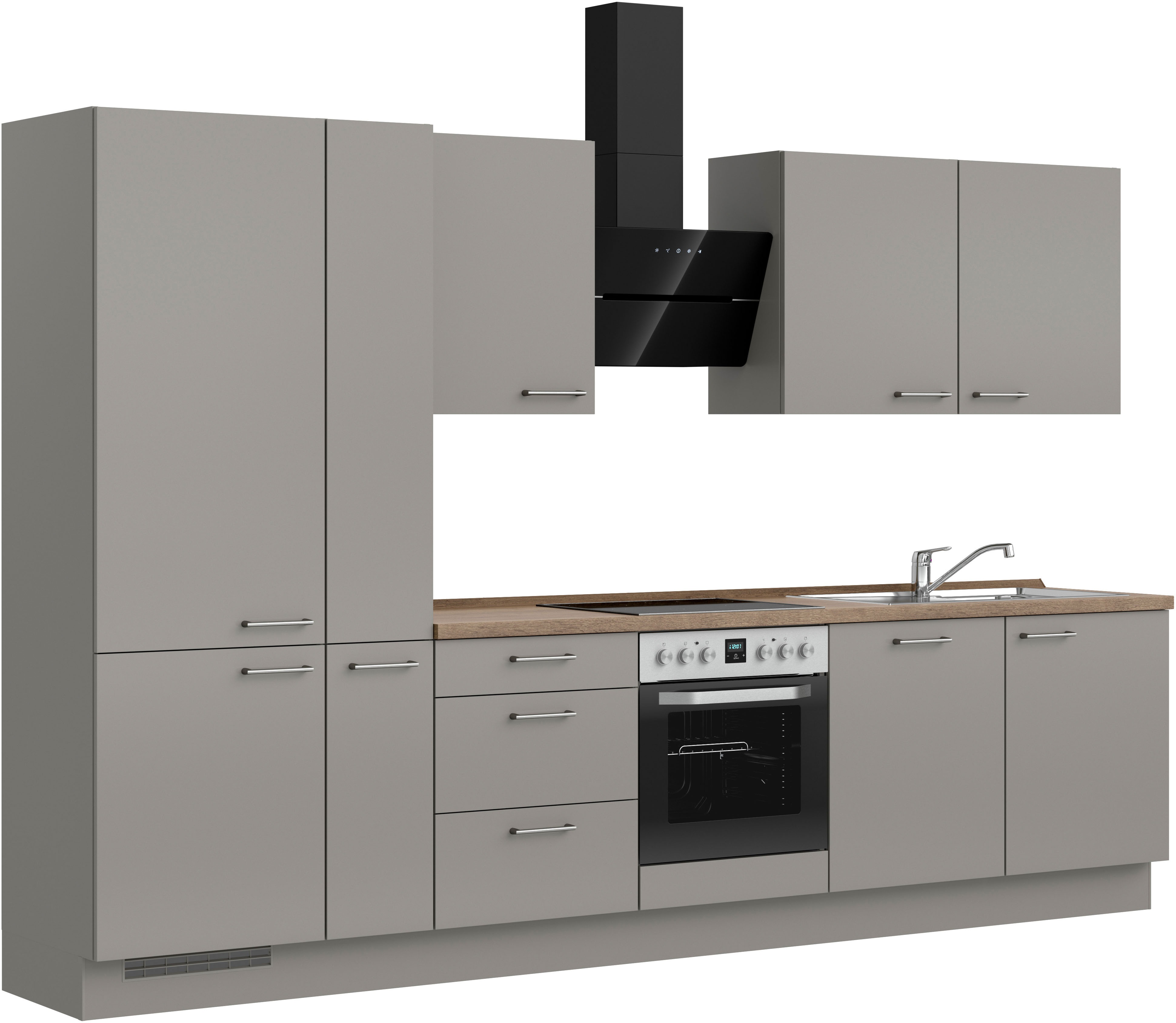 Thumbnail - nobilia Küchenzeile ""Laser II", Ausrichtung wählbar, Breite 330 cm" vormontiert, wahlw. mit unterschiedlichen E-Geräten...