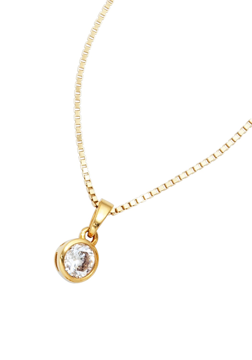 JOBO Kettenanhänger »Anhänger mit Zirkonia«  925 Silber vergoldet