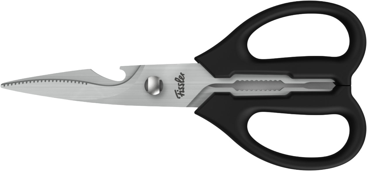 Fissler Universalschere "Haushaltsschere" mit Sägeschliff, Flaschenöffner, für Linkshänder & Rechtshänder