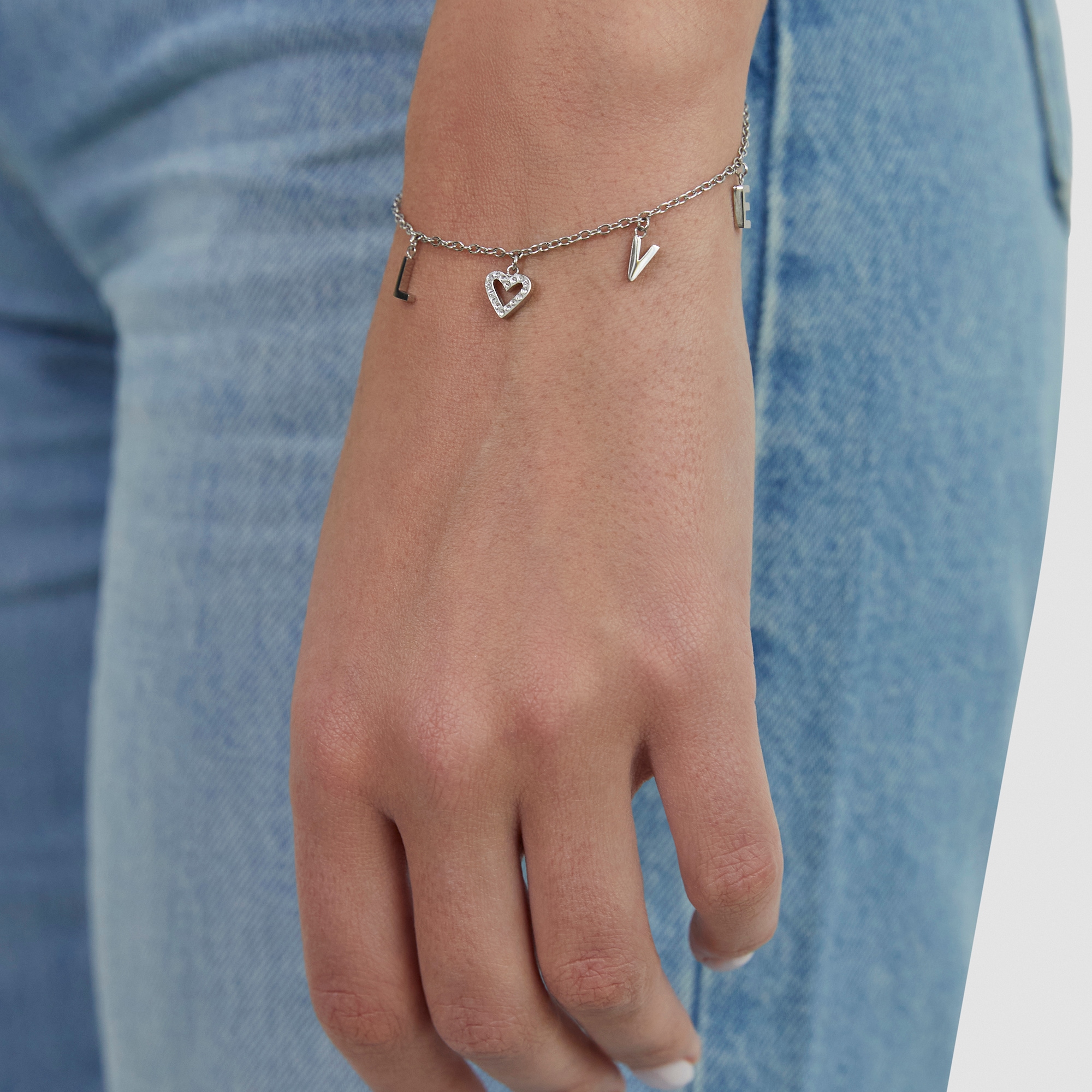 s.Oliver Armband »Love« mit Zirkonia (synth.)