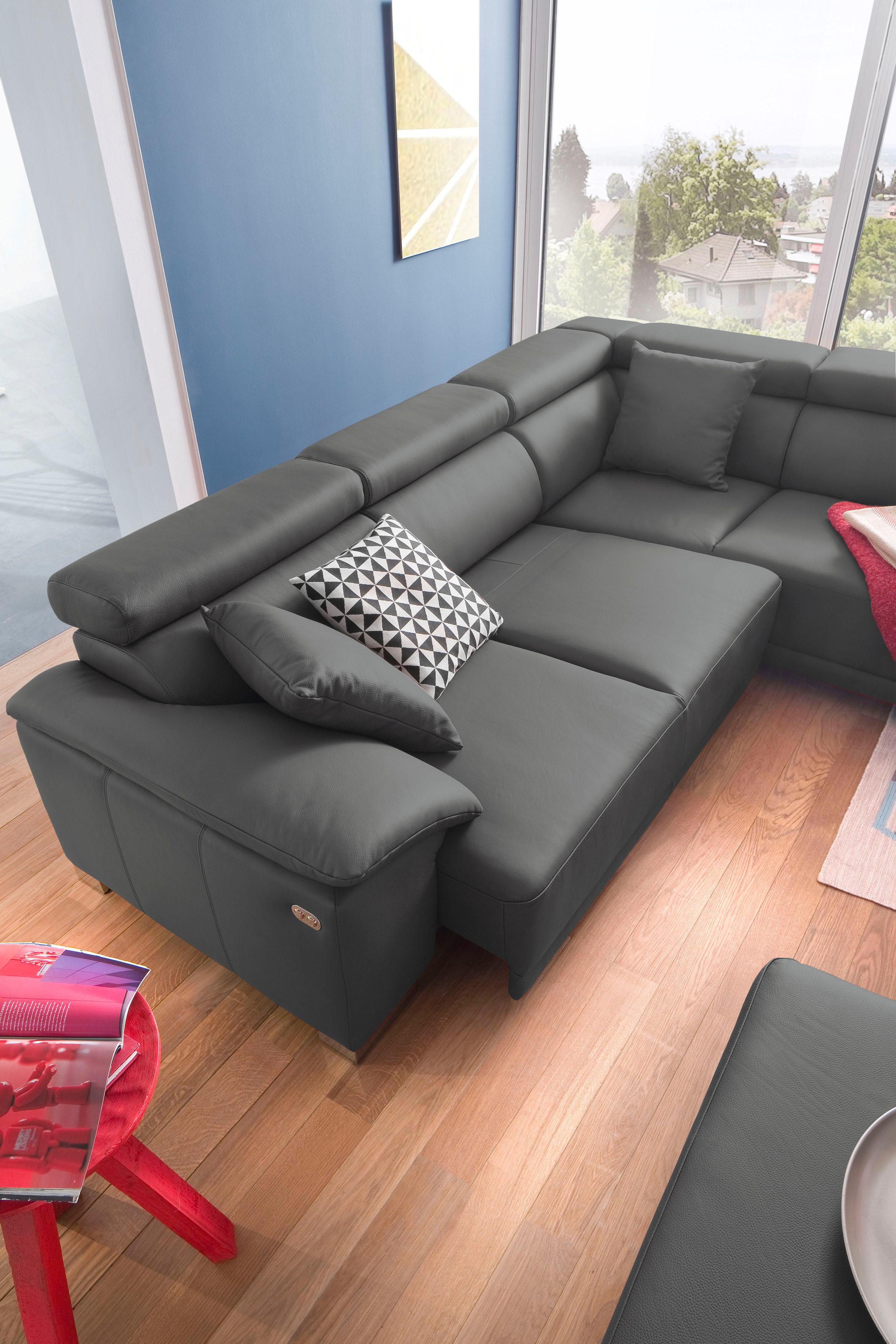 Thumbnail - 3C Candy Ecksofa "Menorca modern und bequem, OTTOs Choice, L-Form" Kopfteilverstellung, wahlweise elektronischer Sitzvor...