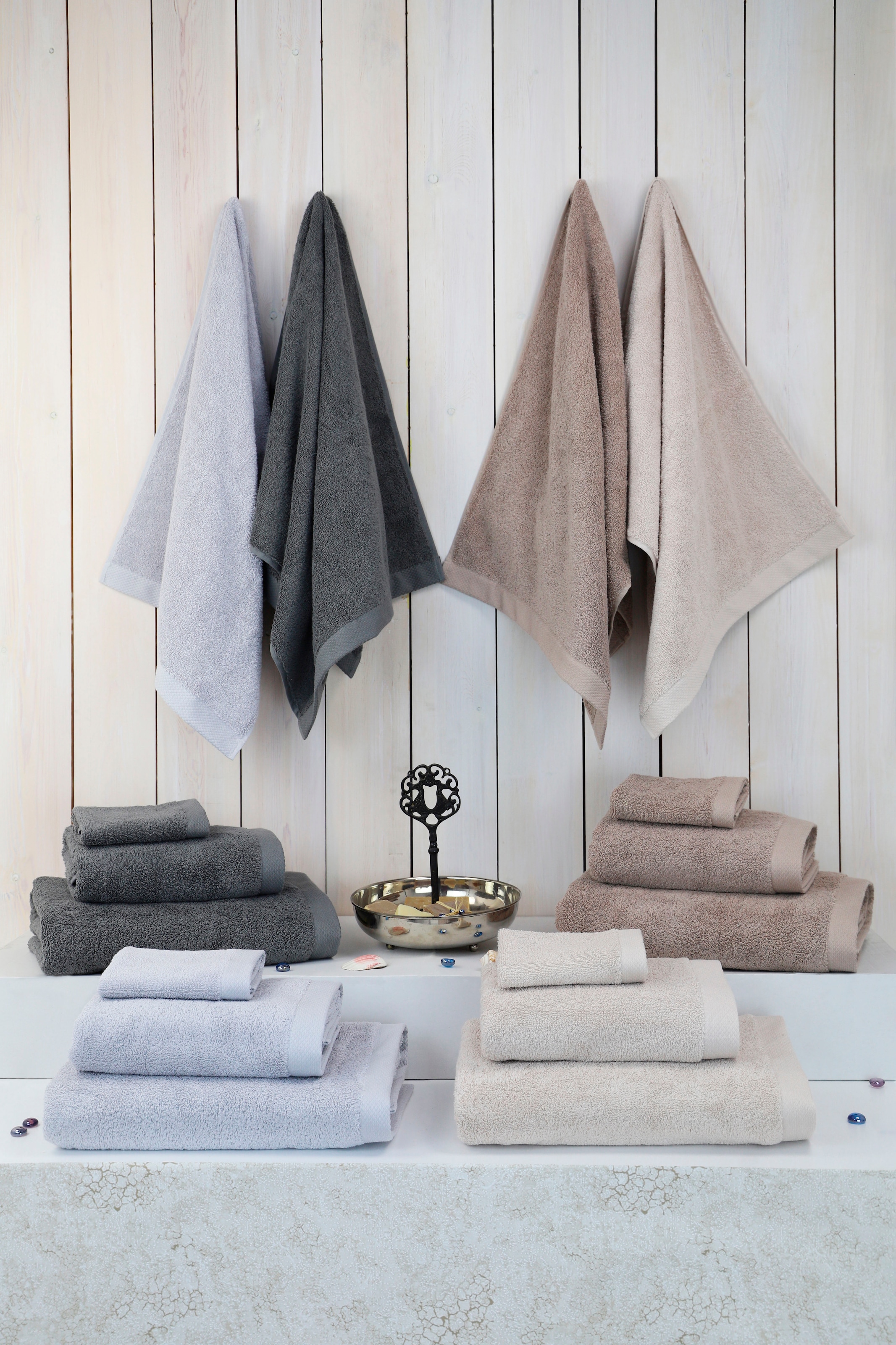 Leonique Handtuch Set »»Tailles« flauschige Bio-Baumwolle Handtuch, 600gr/m² Duschtuch, Premium 3 tlg., Frottee, aus Gästetuch | BAUR Hotel-Qualität«
