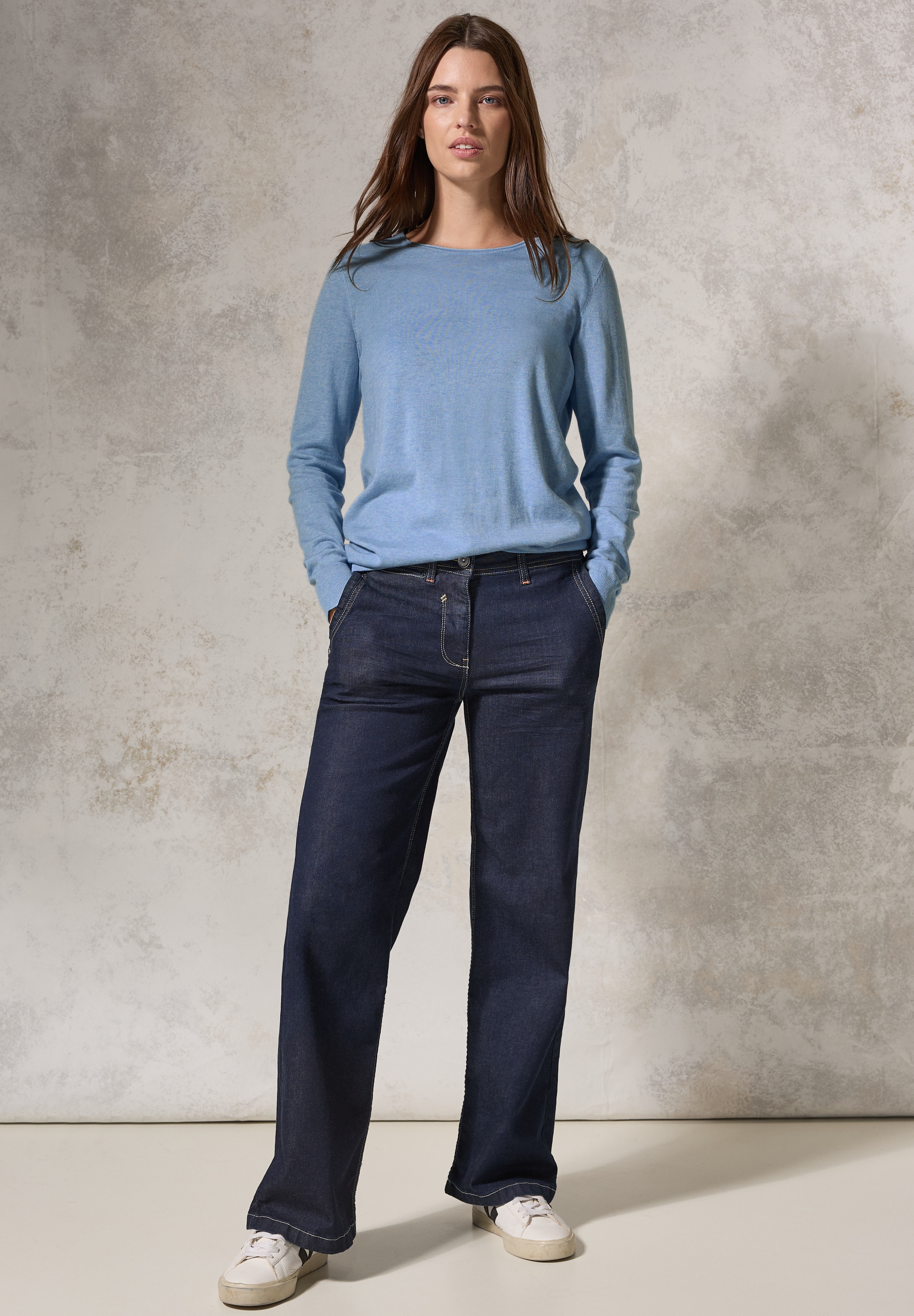 Cecil Strickpullover, mit Rundhalsausschnitt