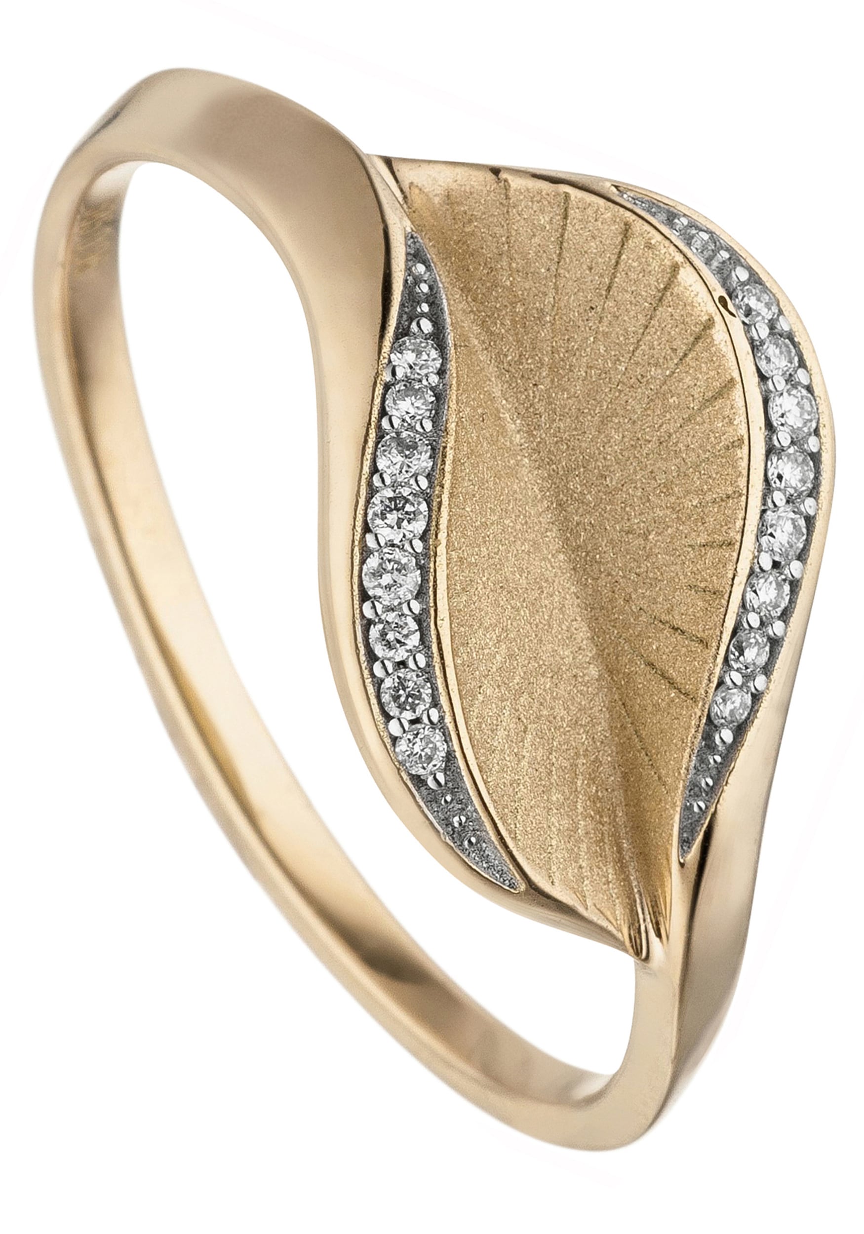 JOBO Fingerring »Ring mit 16 Diamanten«, 585 Gold online bestellen | BAUR | Goldringe