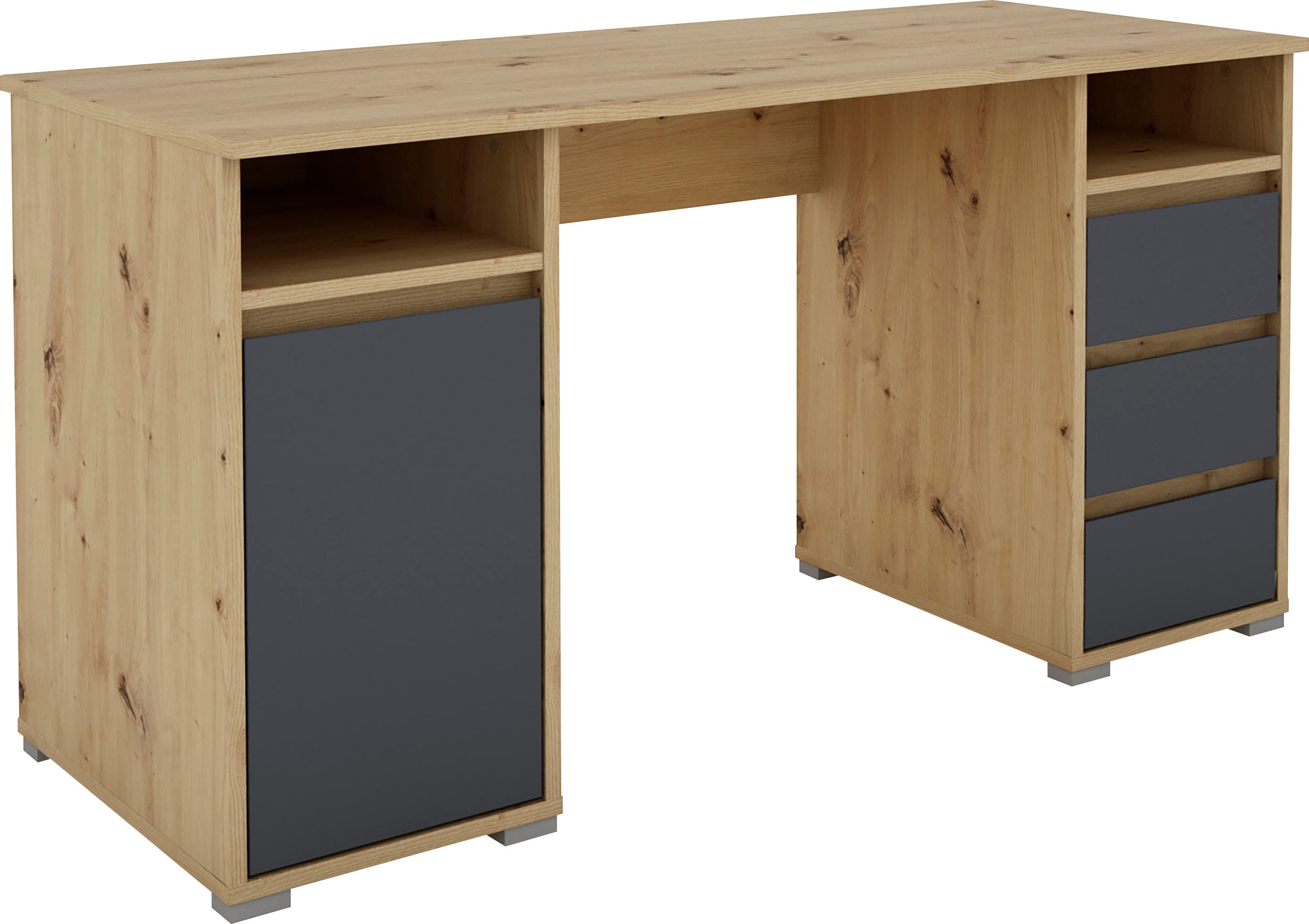 OTTO home Schreibtisch "Leeds" Breite 138 cm, Computertisch mit Schubladen, im modernen Design