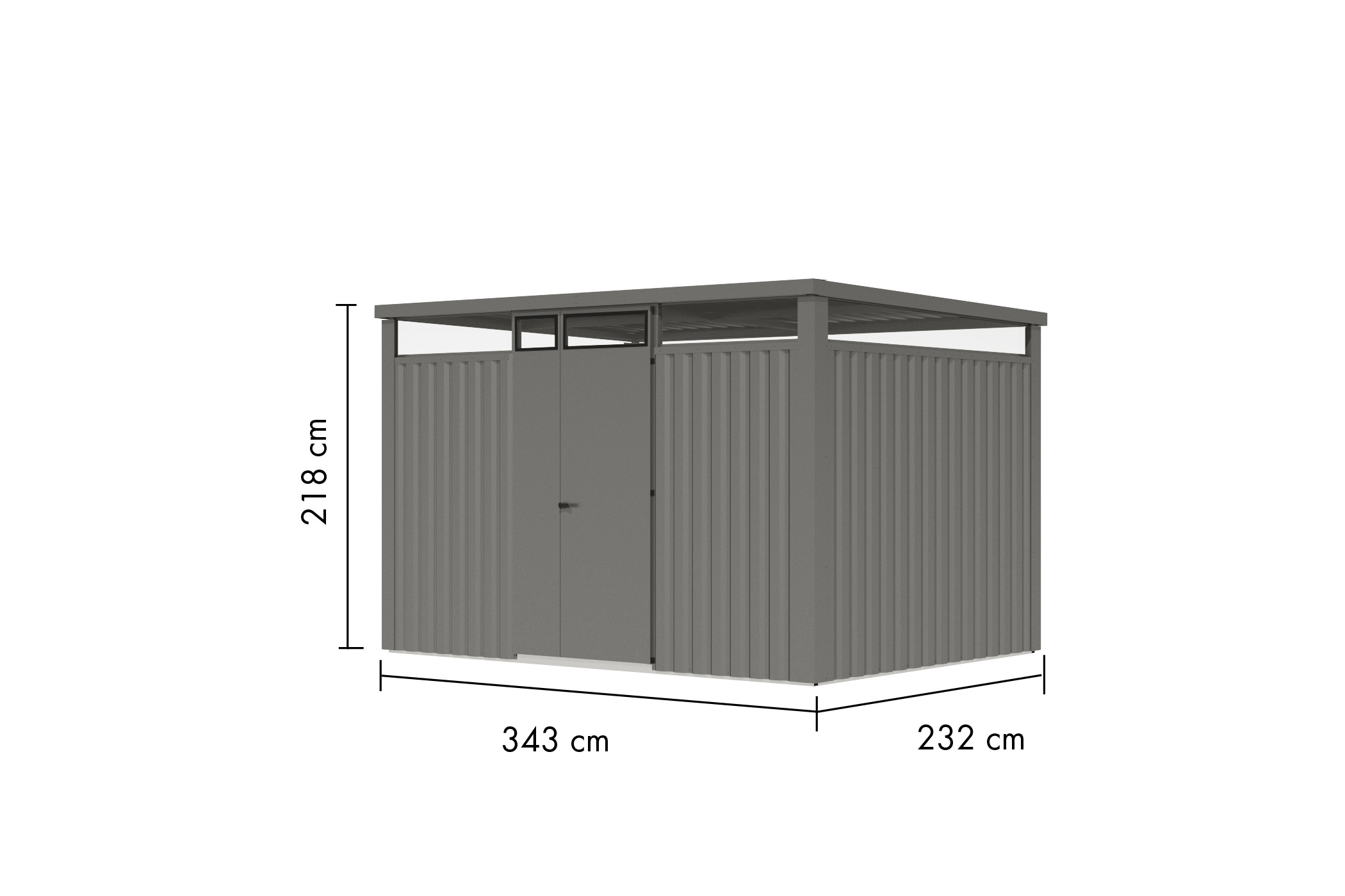 Karibu Gartenhaus »"Østen 3"«, pulverbeschichtetes Trapezblech, Rahmen aus verzinktem Vierkantrohr