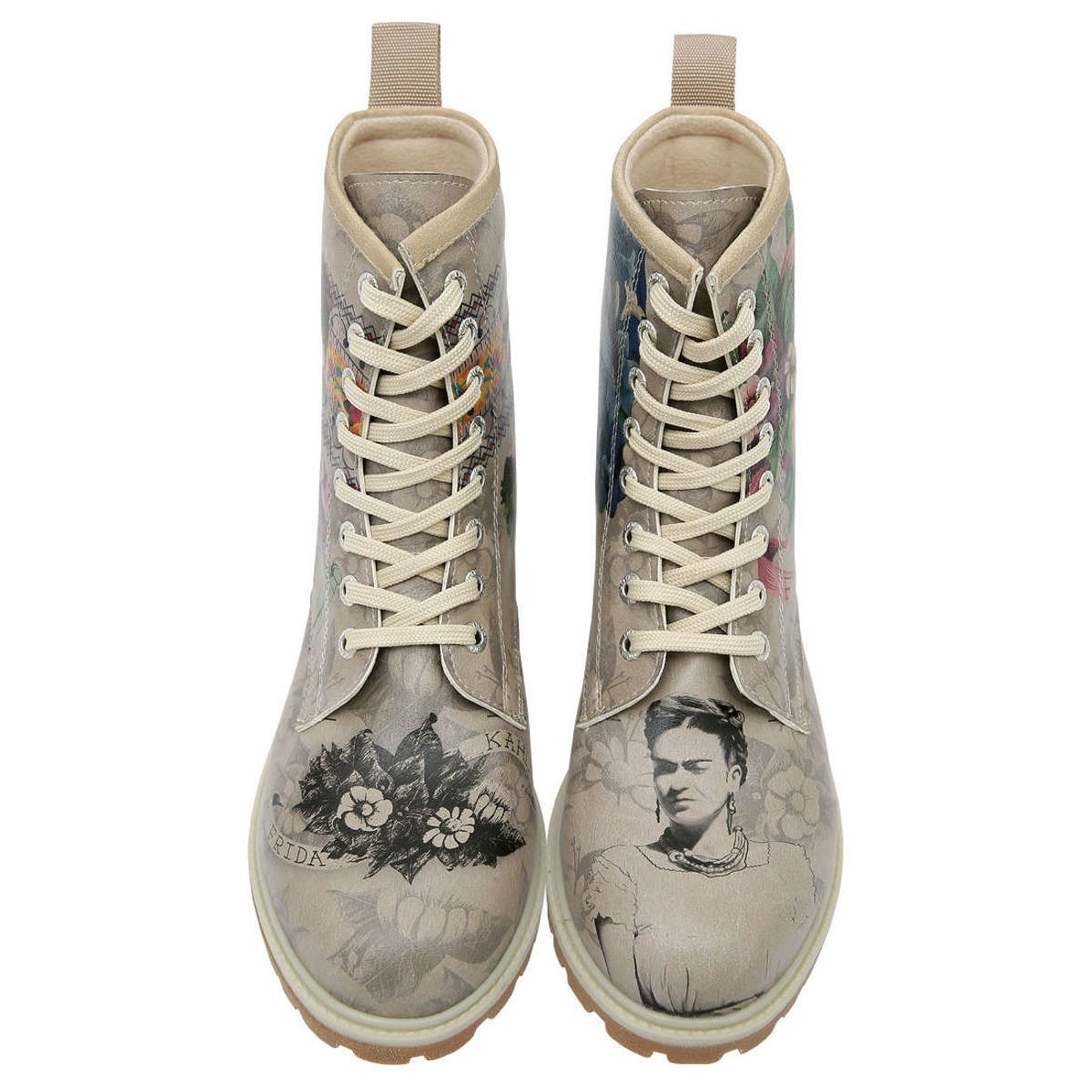 DOGO Schnürboots »Longe Boots Schnürstiefel A Flower From The Past Damen«, Handgefertigt