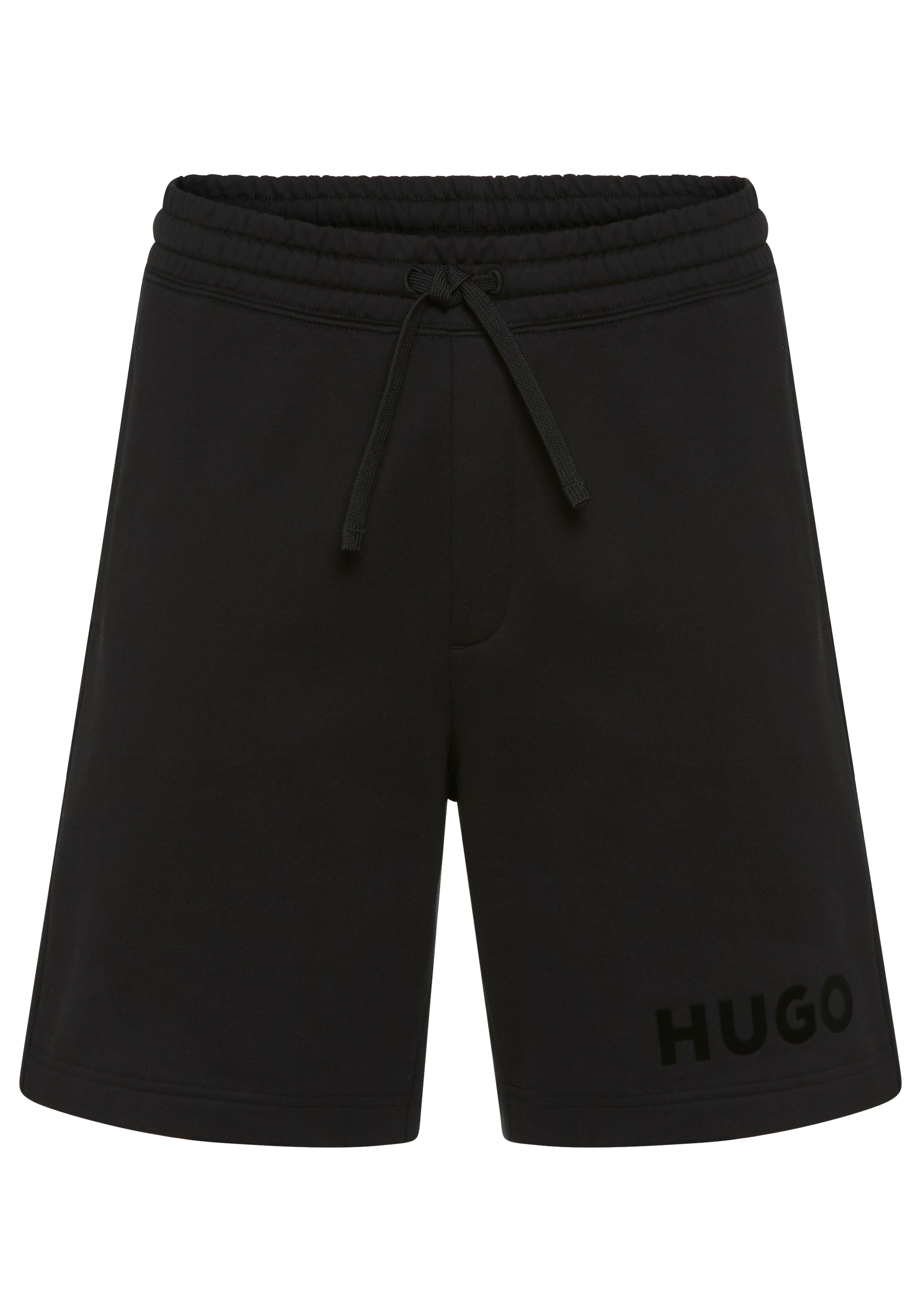 HUGO Sweatshorts "Dinkoe" elastischer Bund mit Kordel, Relaxed Fit, Logo-Druck