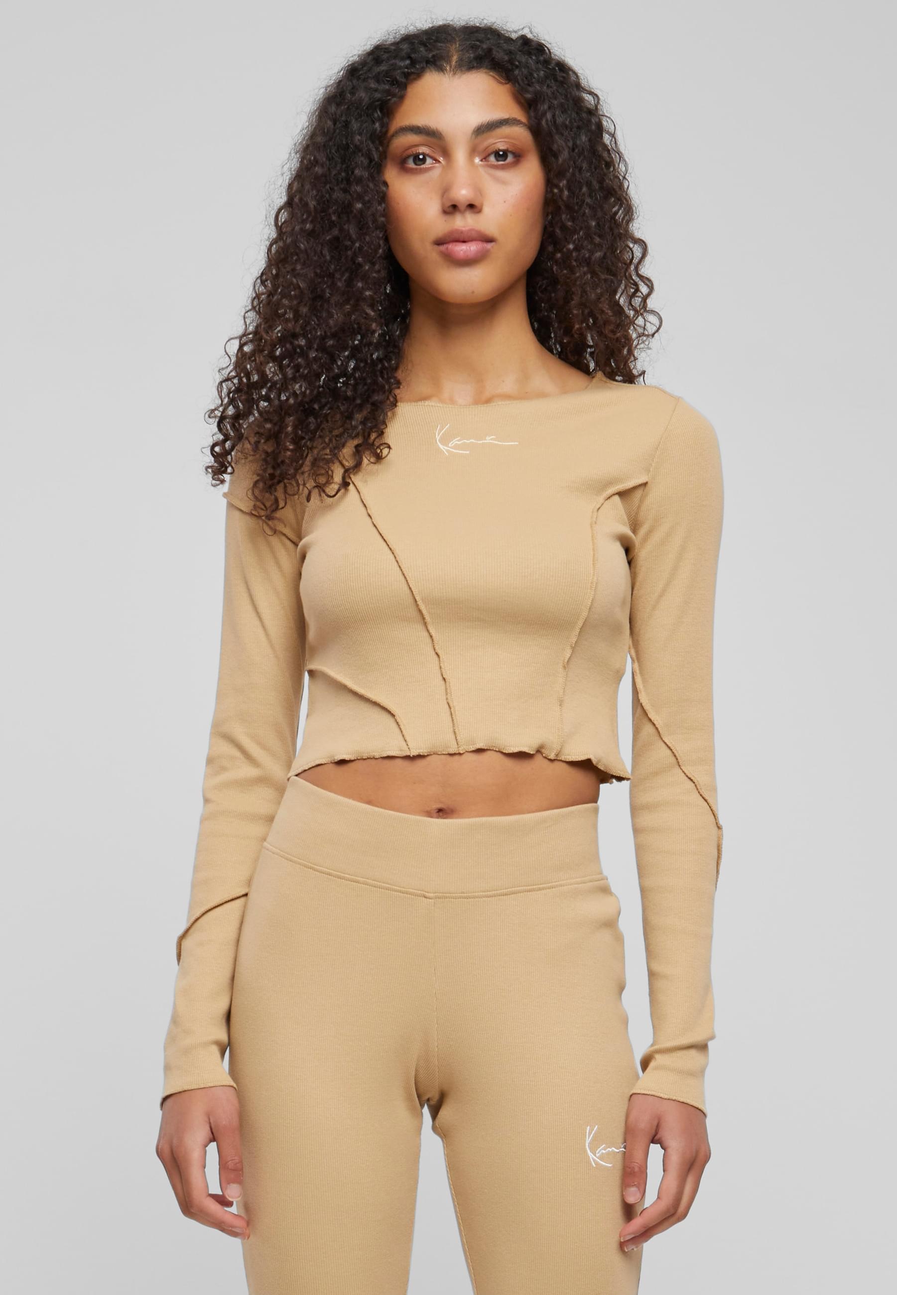 Karl Kani Langarmhemd »Karl Kani Damen KW233-037-1 KK Small Signature Rib Ls«, (1 tlg.)