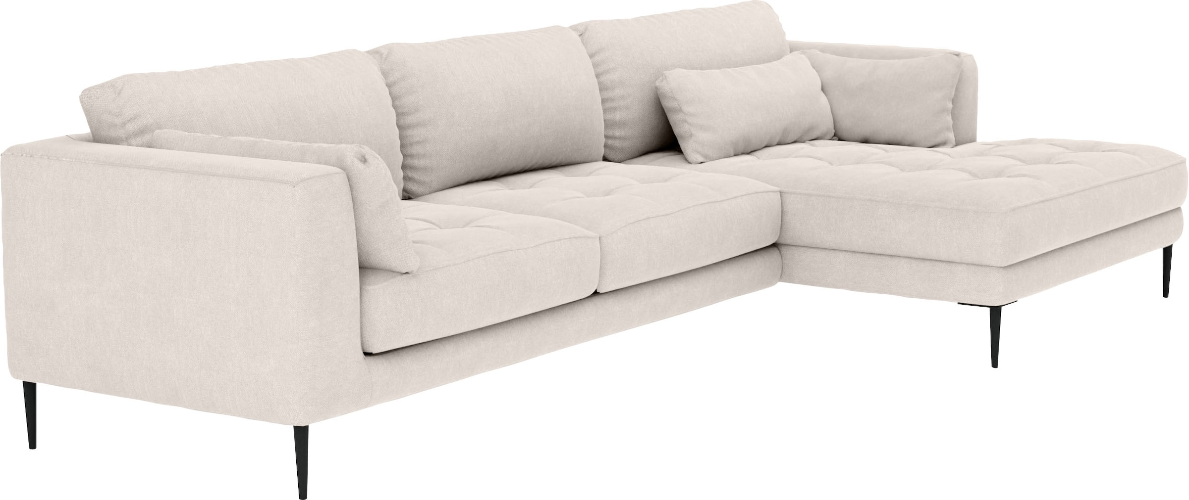 TRENDMANUFAKTUR Ecksofa »Luzi, wahlweise mit Schlaffunktion & Bettkasten. OTTOs Choice, L-Form«, Designsofa mit tollem Sitzkomfort, Metallfüße schwarz, Breite 280 cm