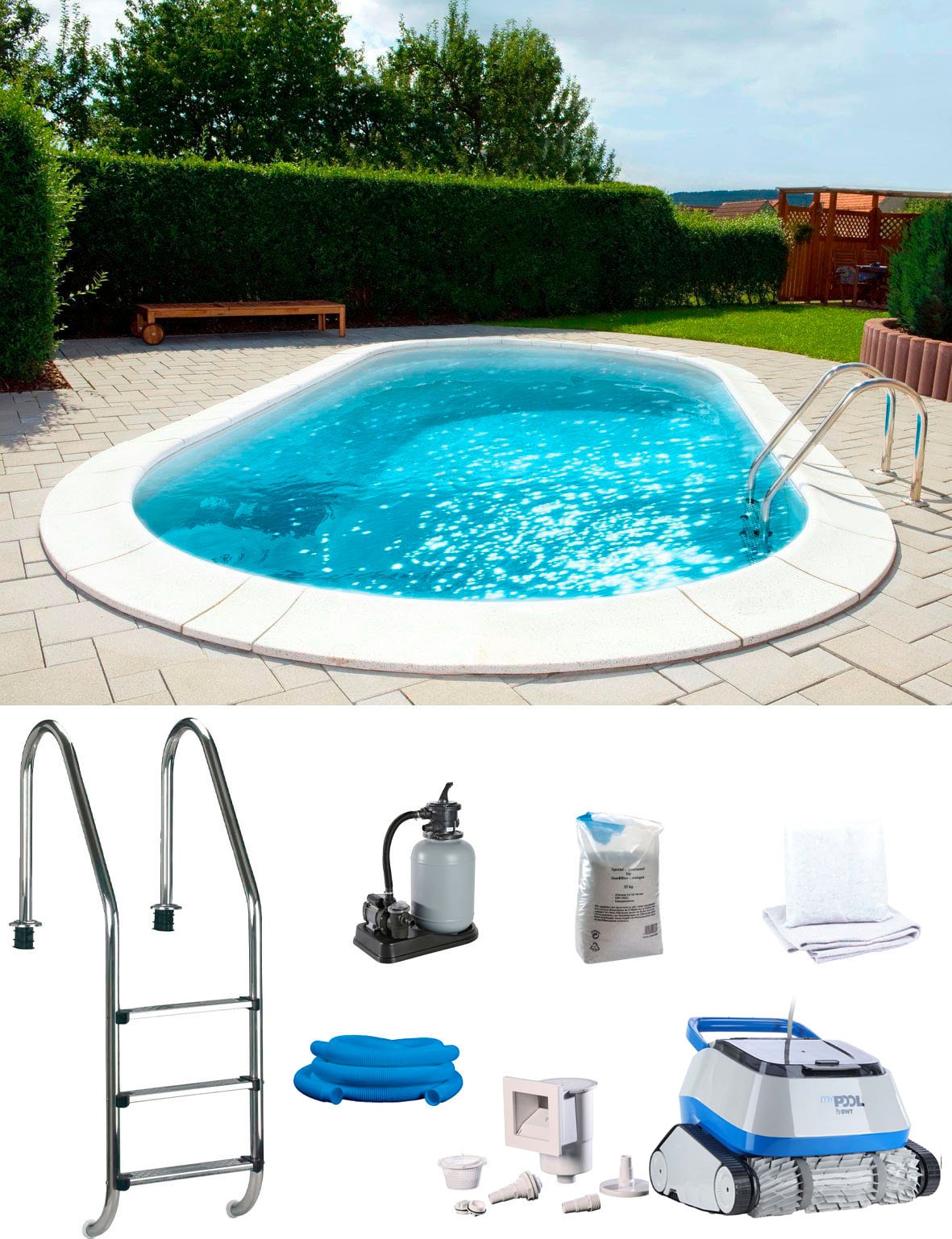 my POOL BWT Ovalpool "POWER, BxLxH: 360x623x150 cm" in 2 Folienfarben erhäl günstig online kaufen