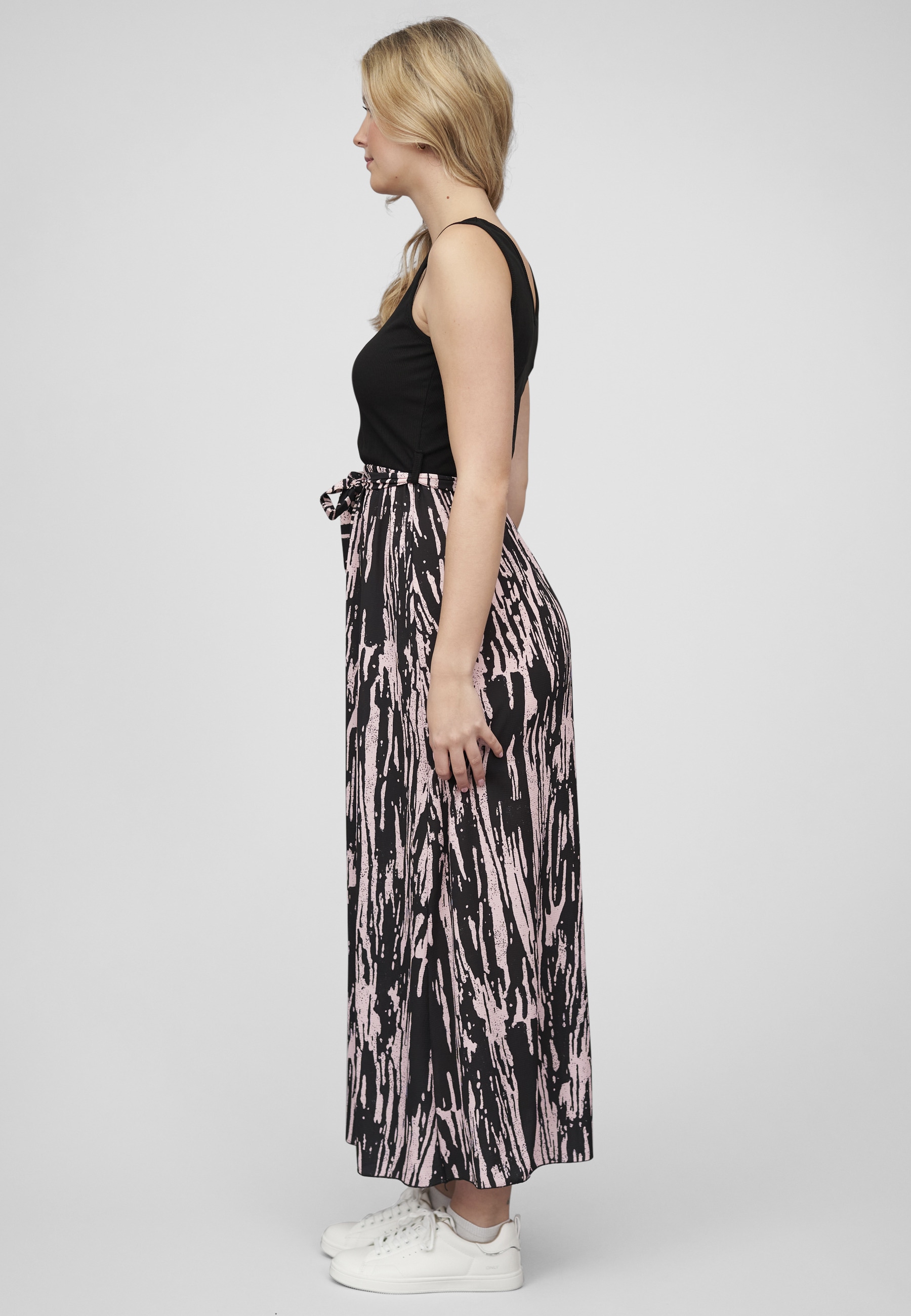 CLOUD 5IVE Shirtkleid »CLOUD 5IVE 2-Tone Kleid mit Bindegürtel und Abstrakt Print« 1 Stk. tlg.