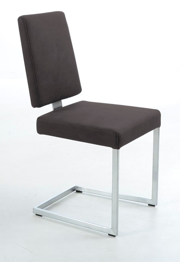 K+W Komfort & Wohnen Freischwinger, Microfaser Struktur 755, stabiles Hochkantgestell, in Leder oder Microfaser