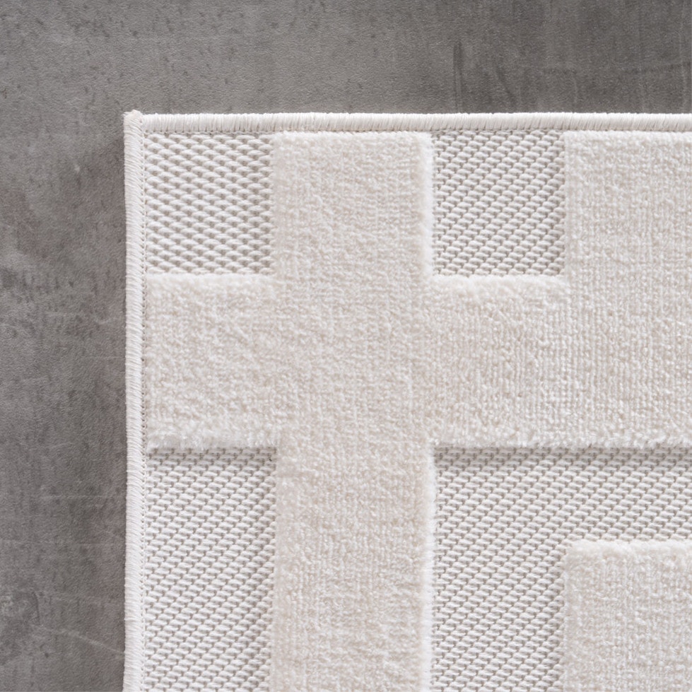 Ayyildiz Teppiche Teppich »DOHA 1656«, rechteckig, 4 mm Höhe, Läufer, 3D Hoch-Tief-Effekt, weicher Kurzflor, In- und Outdoor