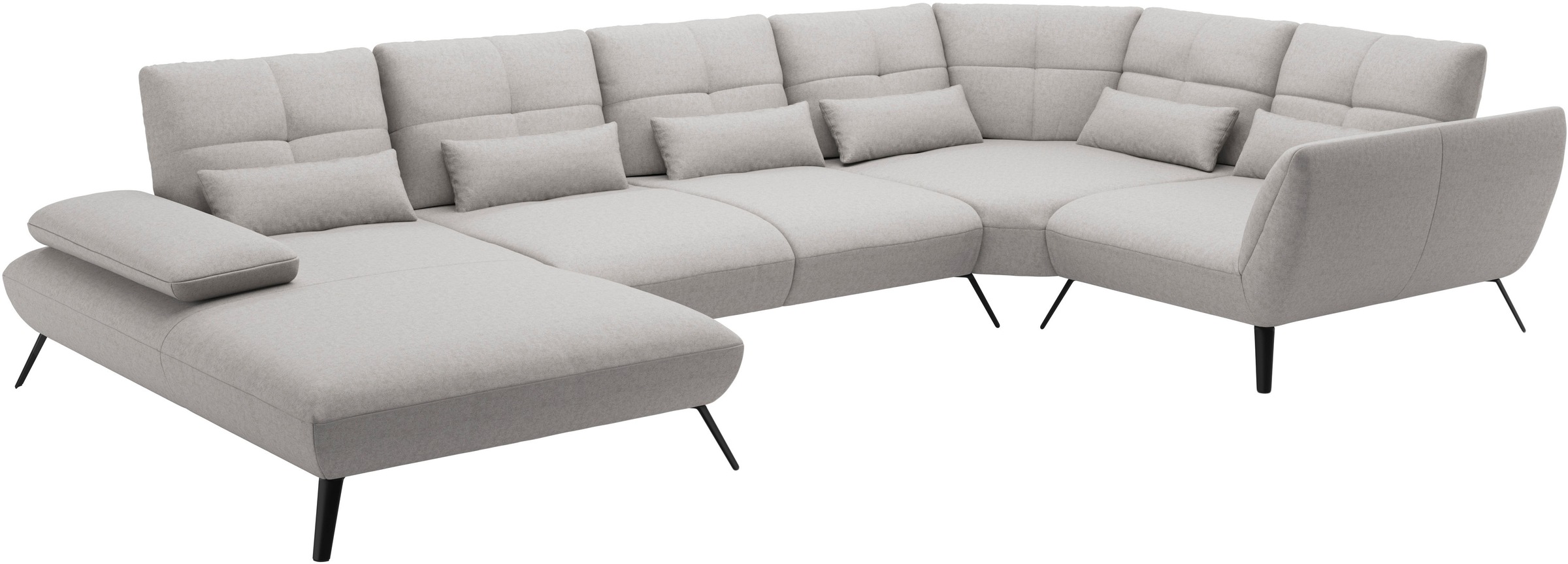 Places of Style Wohnlandschaft »Mikado U-Form«, inkl. Sitztiefenverstellung und Armteilverstellung