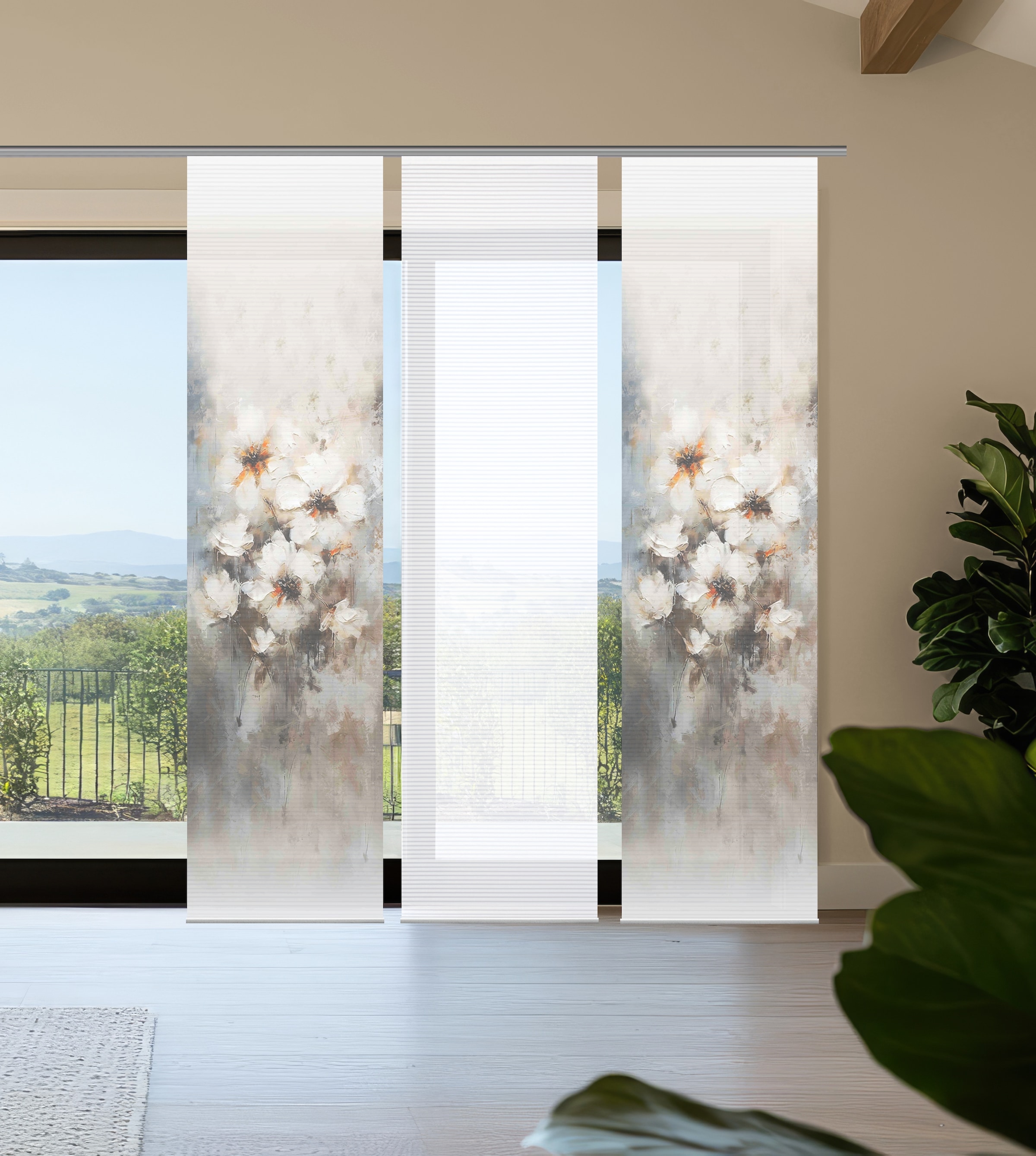 HOME in green Schiebegardine "ARISTEA" Paneelwagen 3 Stk. tlg. Bambusoptik, günstig online kaufen