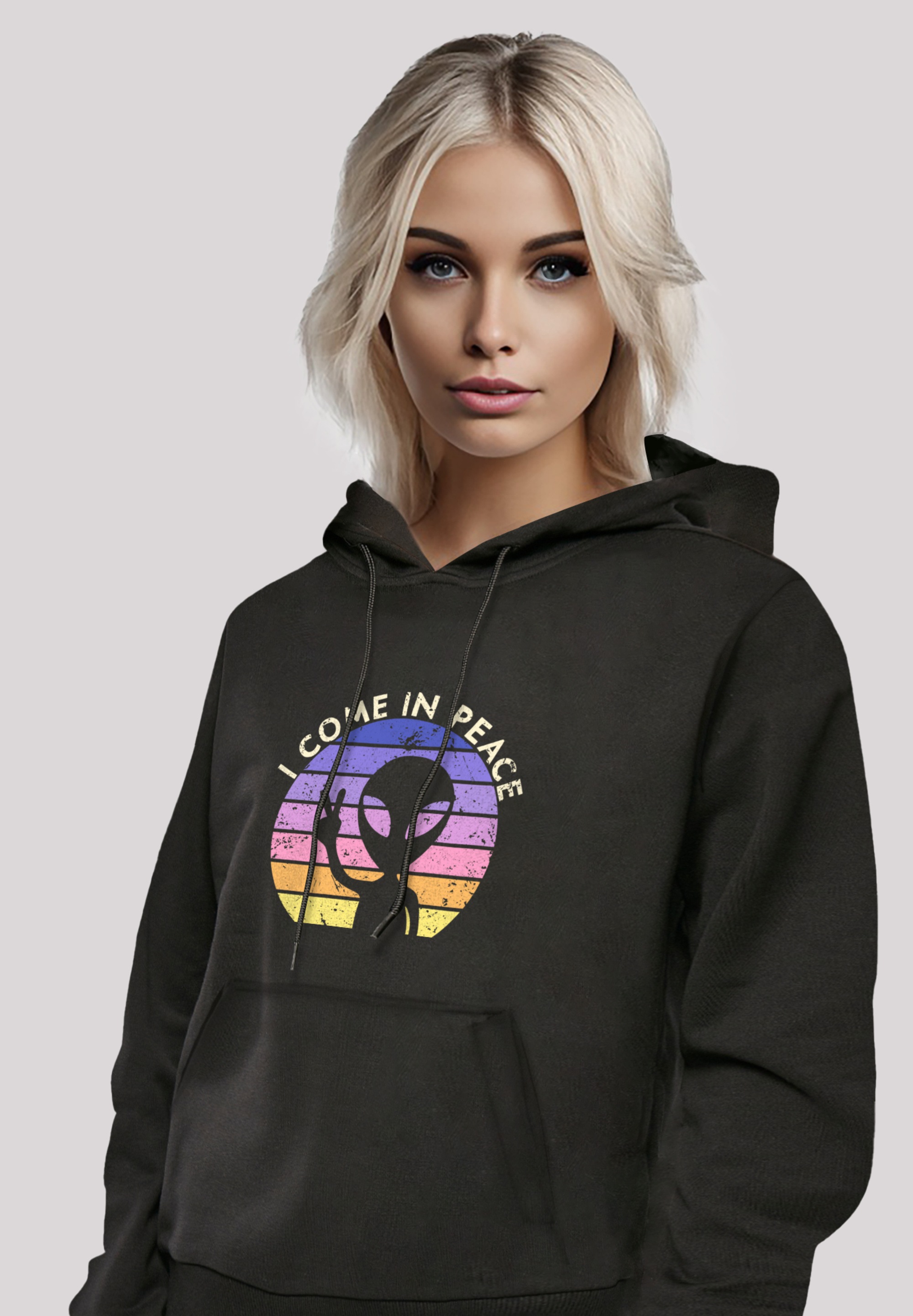 F4NT4STIC Kapuzenpullover »Alien Peace Sunset«, Premium Qualität