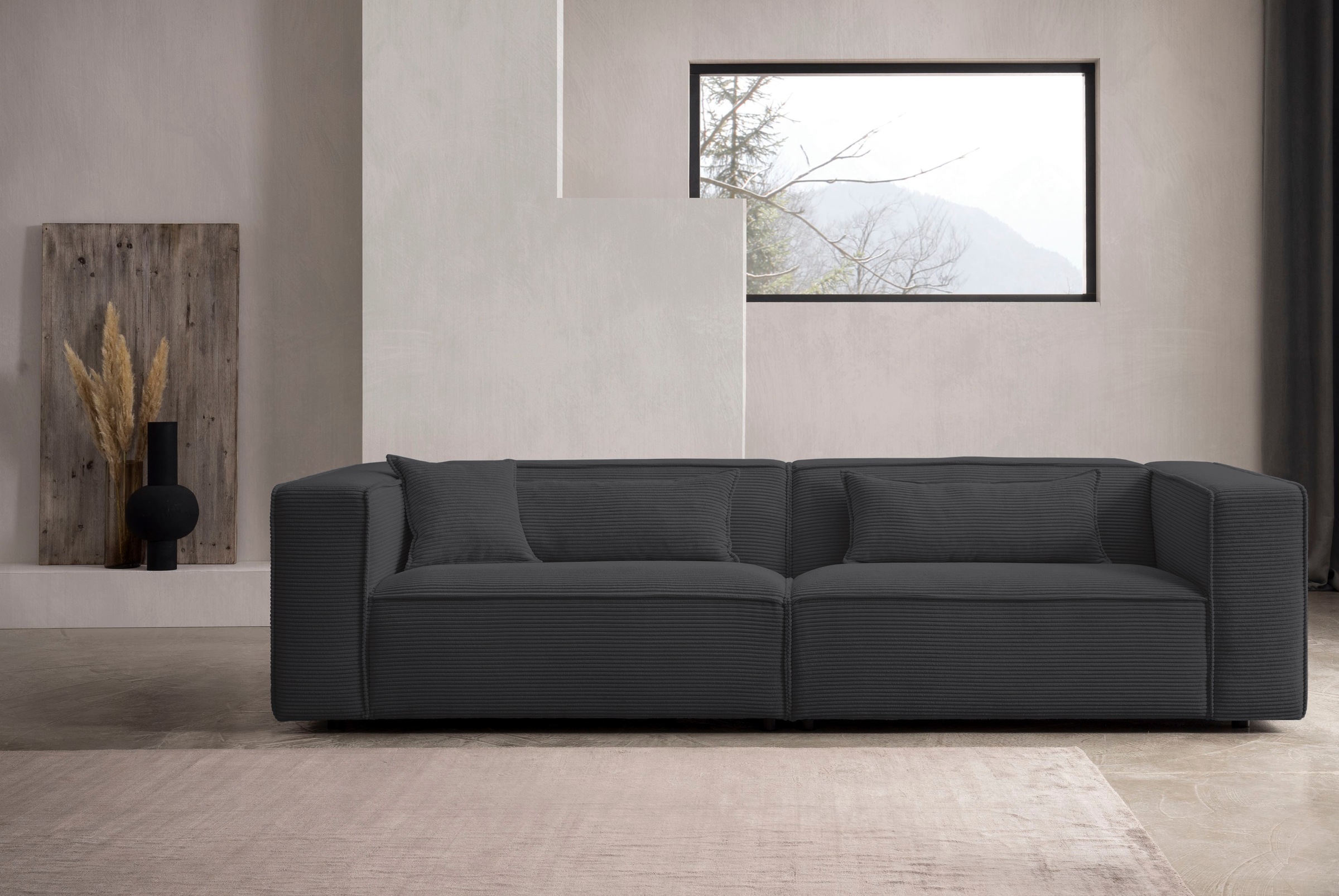 LeGer Home by Lena Gercke 3-Sitzer "PIARA, Couch mit Kedernaht, Sofa in Cor günstig online kaufen