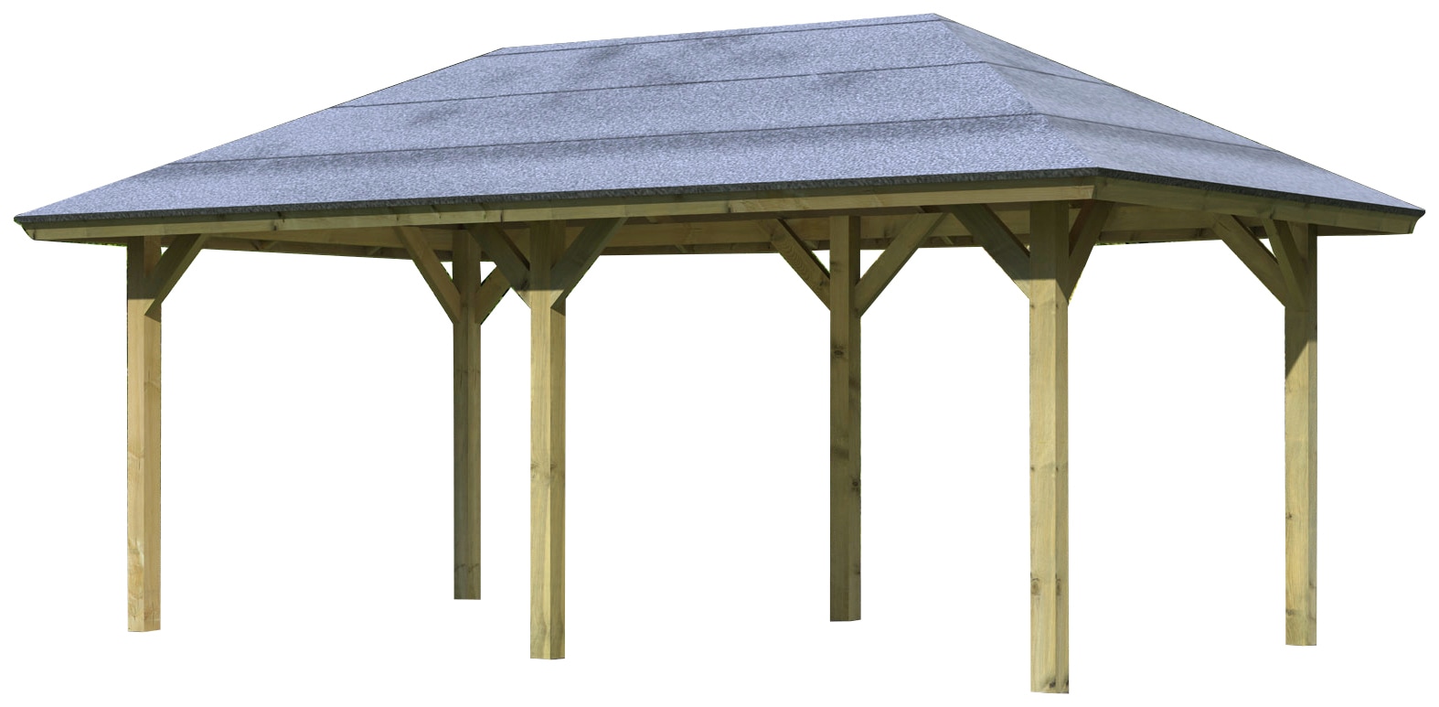 Karibu Pavillon "Bergen 2", (Set), BxTxH: 592x338x290 cm, mit H-Pfostenanke günstig online kaufen