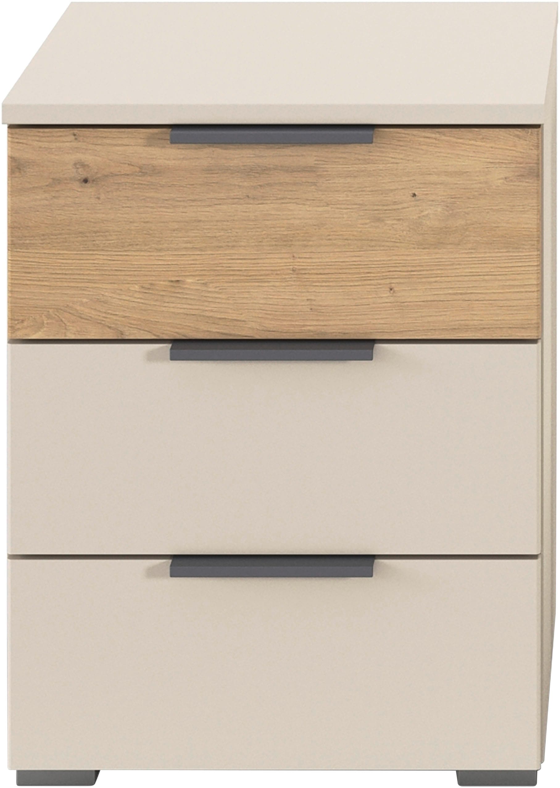 rauch Nachtkommode »Nachttisch-Set Nachtkonsole Beistelltisch Kommode Sideboard SAJO«, (Set, 2 St.), mit 3 Schubladen, obere Schublade farblich abgesetzt MADE IN GERMANY