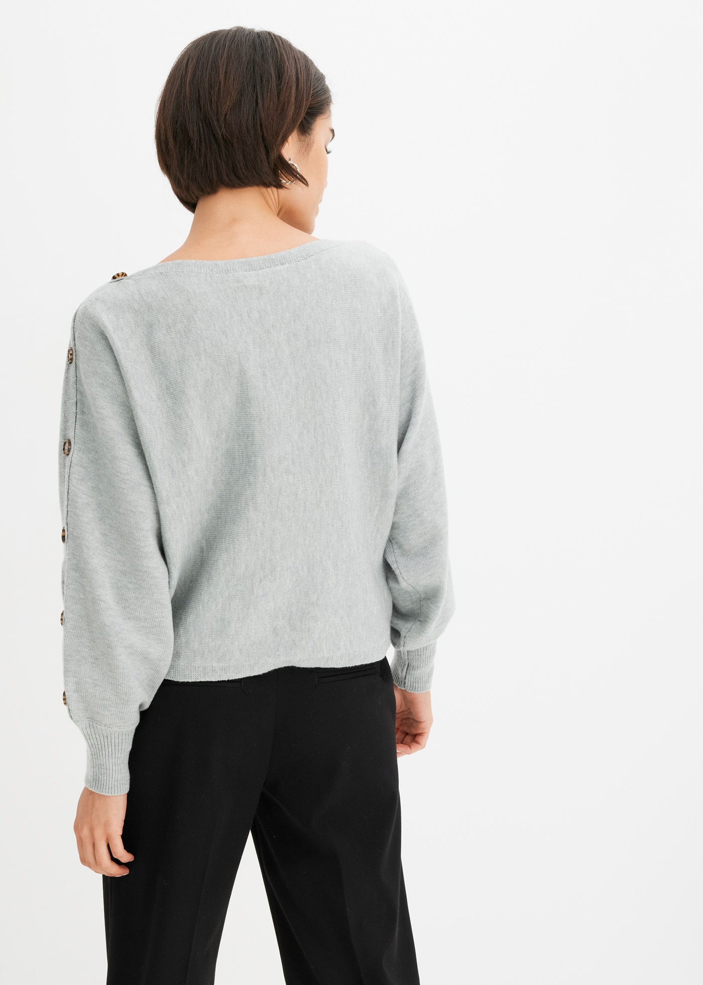 bonprix Strickpullover "Pullover" aus Polyester und Polyamid, bequeme Passf günstig online kaufen