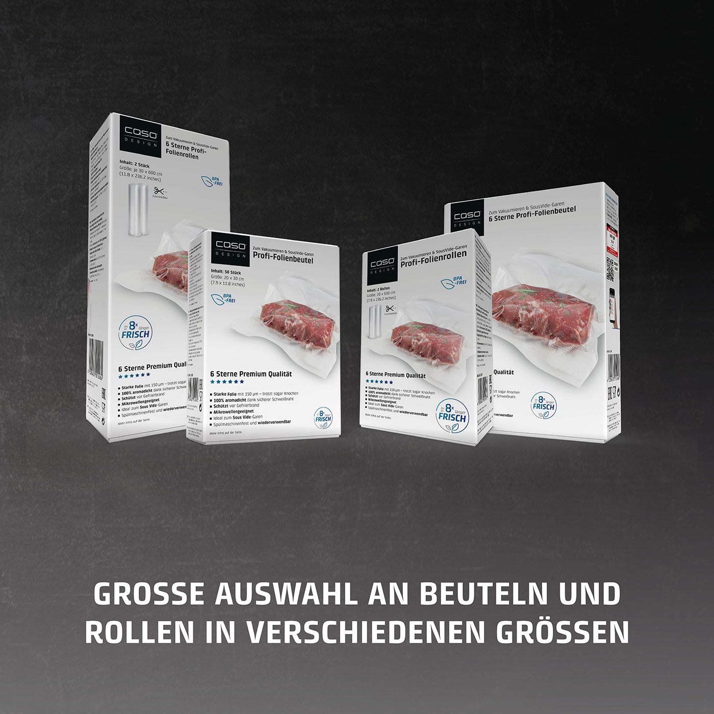 Caso Vakuumier-Folienrollen »1223« 2 Stück