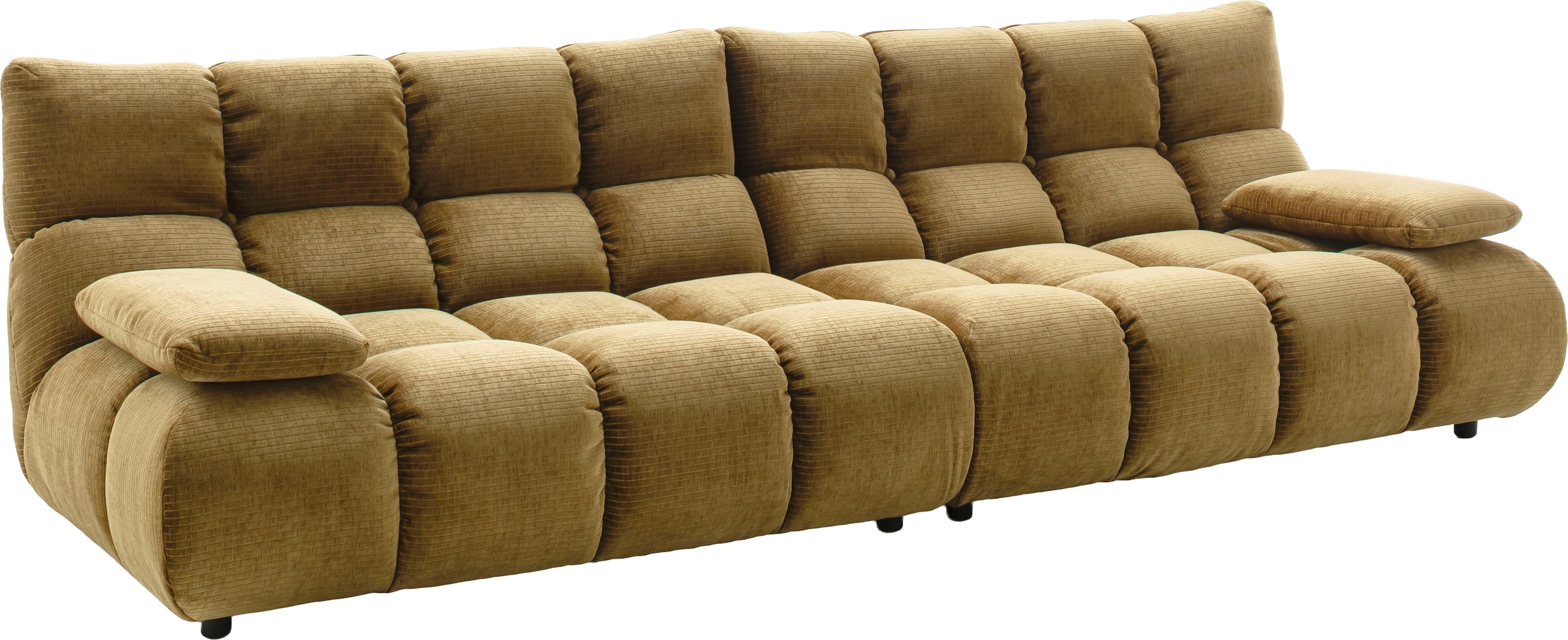 Home affaire 4-Sitzer »Cozy Bubble, mit klappbaren Armlehnen, Breite 290cm« mit eleganter Steppung, Rundumbezug & weicher Polsterung