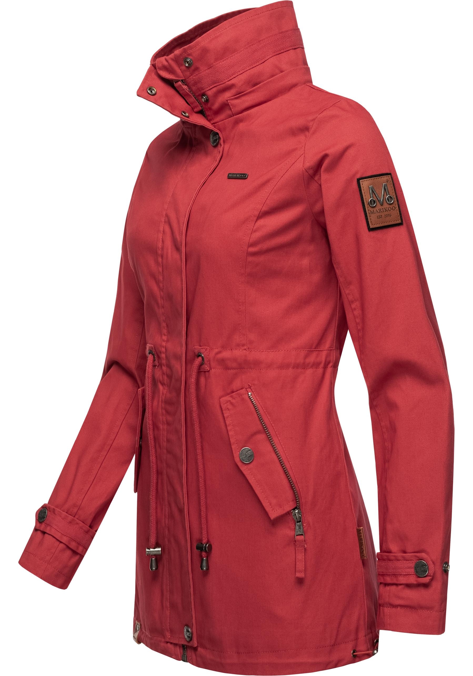 Marikoo Outdoorjacke »Nyokoo«, mit Kapuze, modische Baumwoll Übergangsjacke mit großer Kapuze