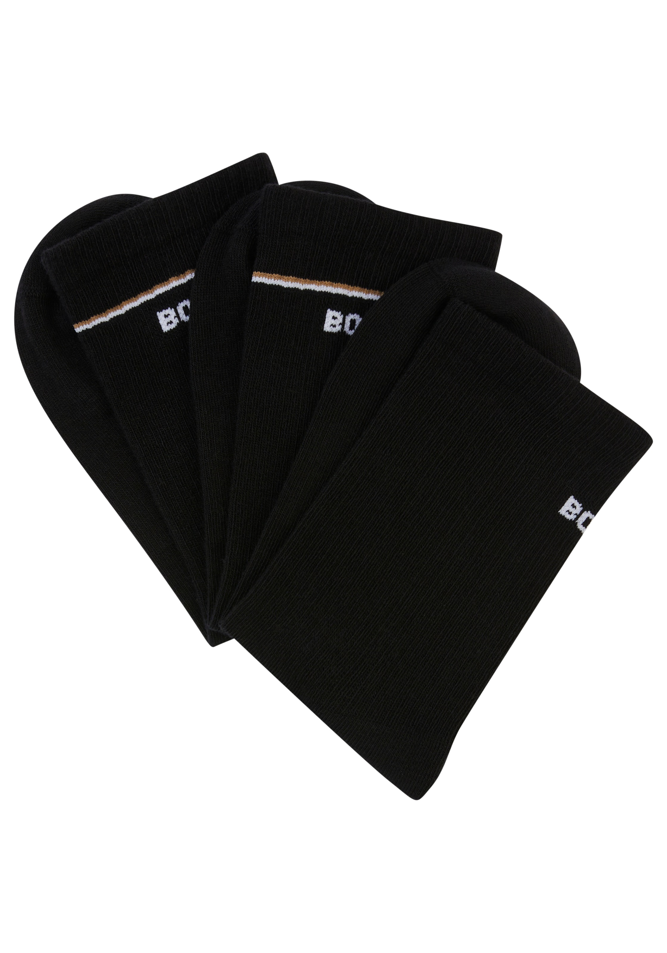 BOSS Basicsocken »3P QS Iconic CC SP W«, (3 Paar), kontrastfarbene Details