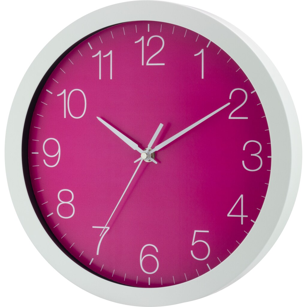 EUROTIME Wanduhr »Trend Alu Fuchsia, 86152-00-5«