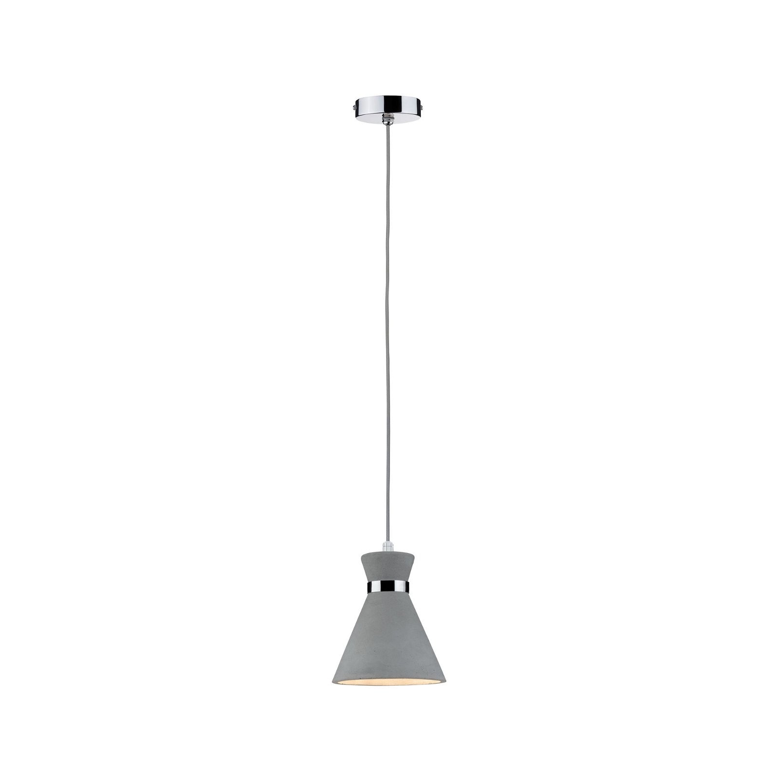 Paulmann Pendelleuchte »Verve IP44 max. 20W Grau/Chrom 230V Beton/Metall«, 1 flammig, Leuchtmittel E27 | ohne Leuchtmittel, E27