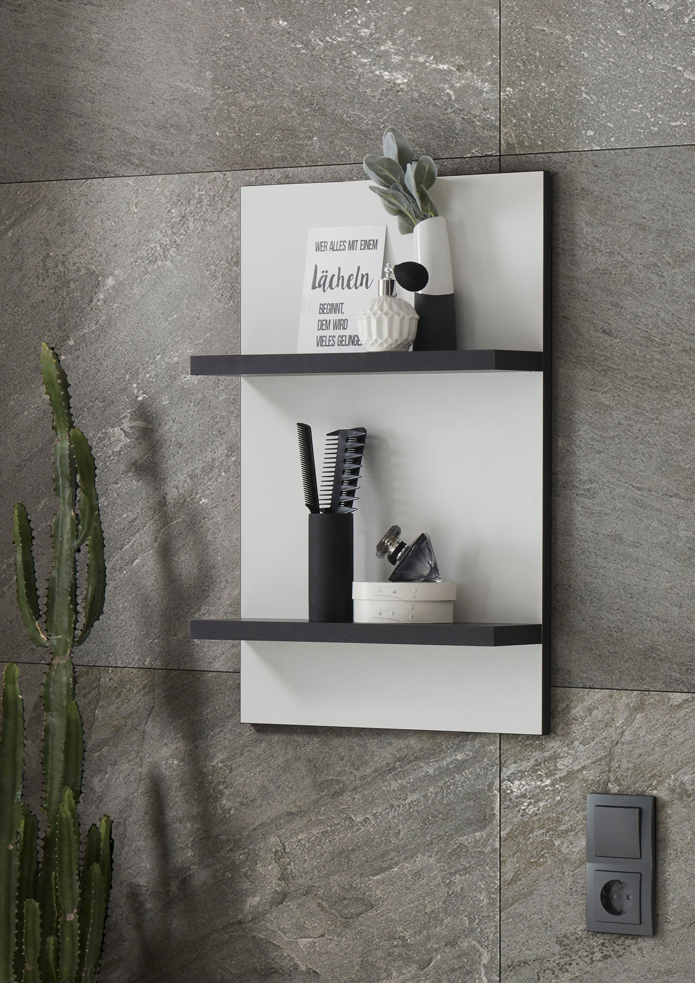 INOSIGN Wandregal »Cantara, Badregal in Hochglanz Weiß, Wandboard im modernen Design«, ausreichend Stauraum