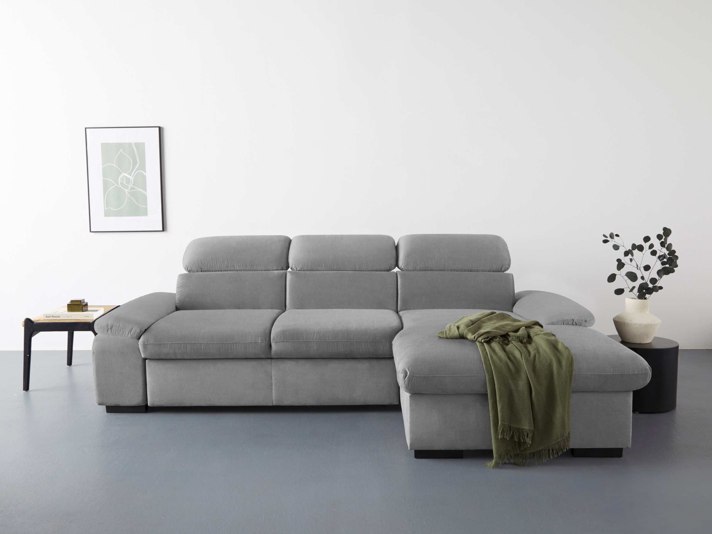 COTTA Ecksofa "Lola L-Form mit Kopfteilfunktion & Hocker", (Set, mit Hocker günstig online kaufen