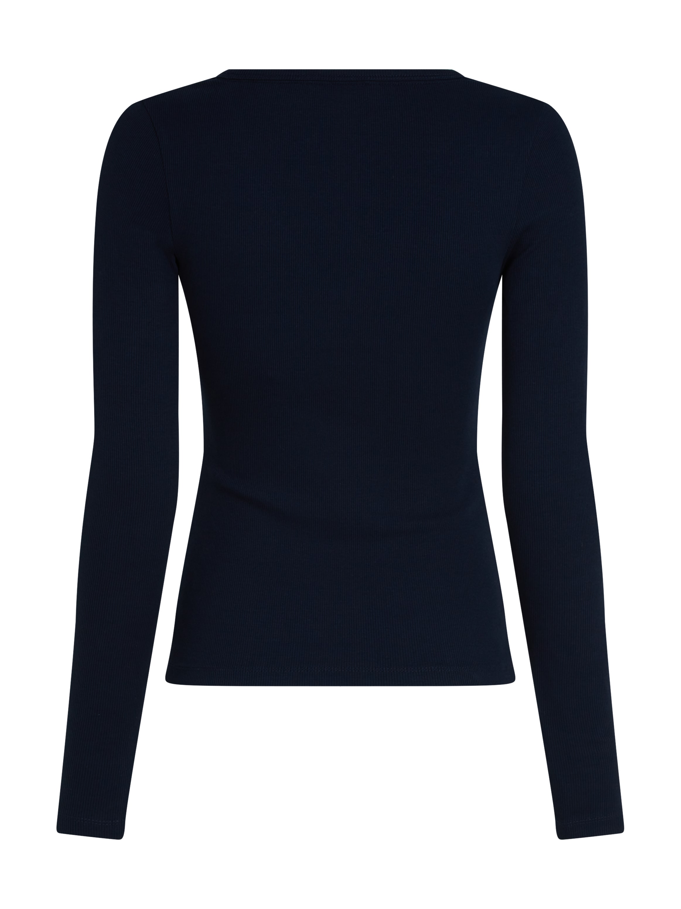 Tommy Jeans Langarmshirt »TJW SLIM ESSENTIAL RIB V LS« mit Logostickerei