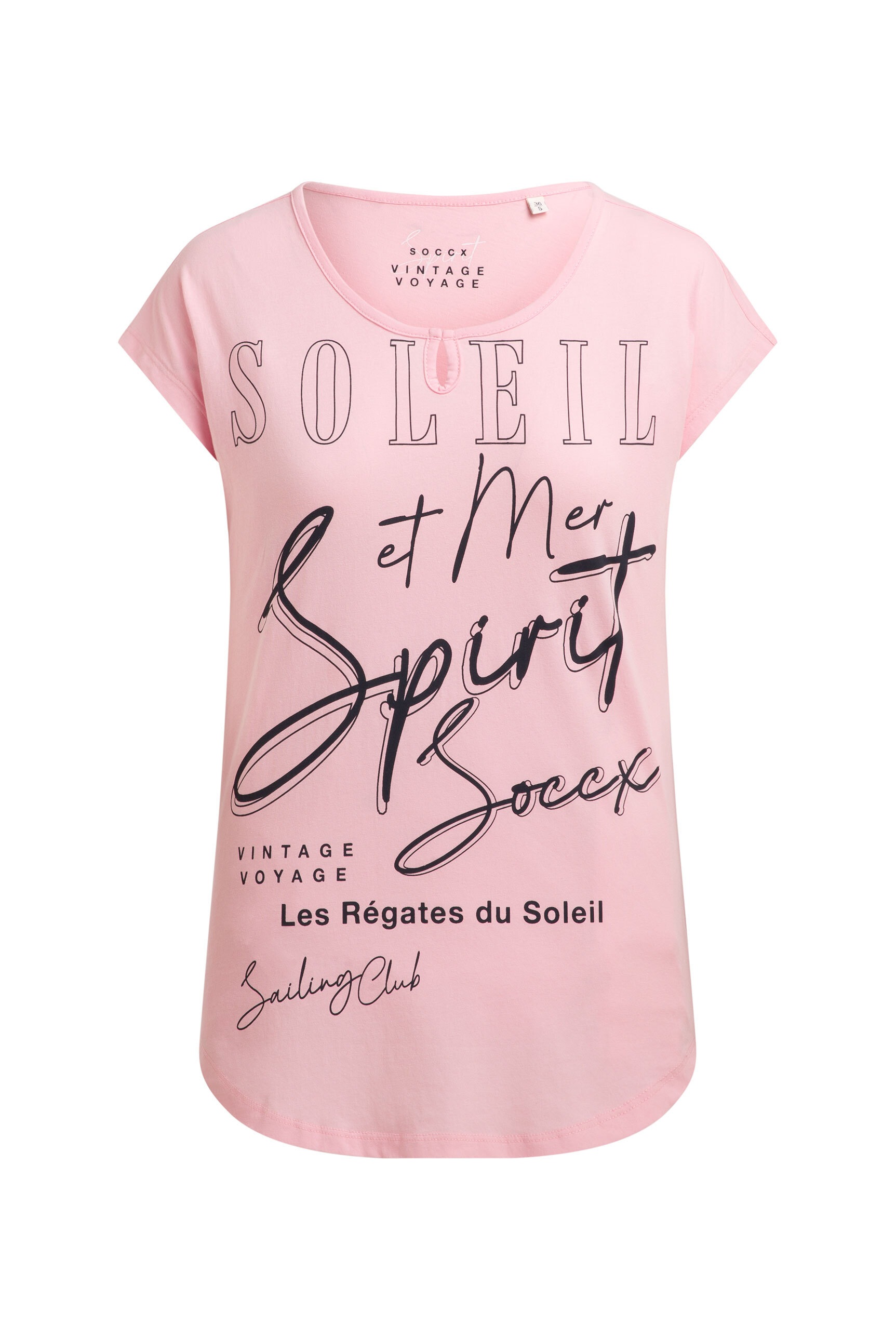 SOCCX Rundhalsshirt mit überschnittenen Schultern