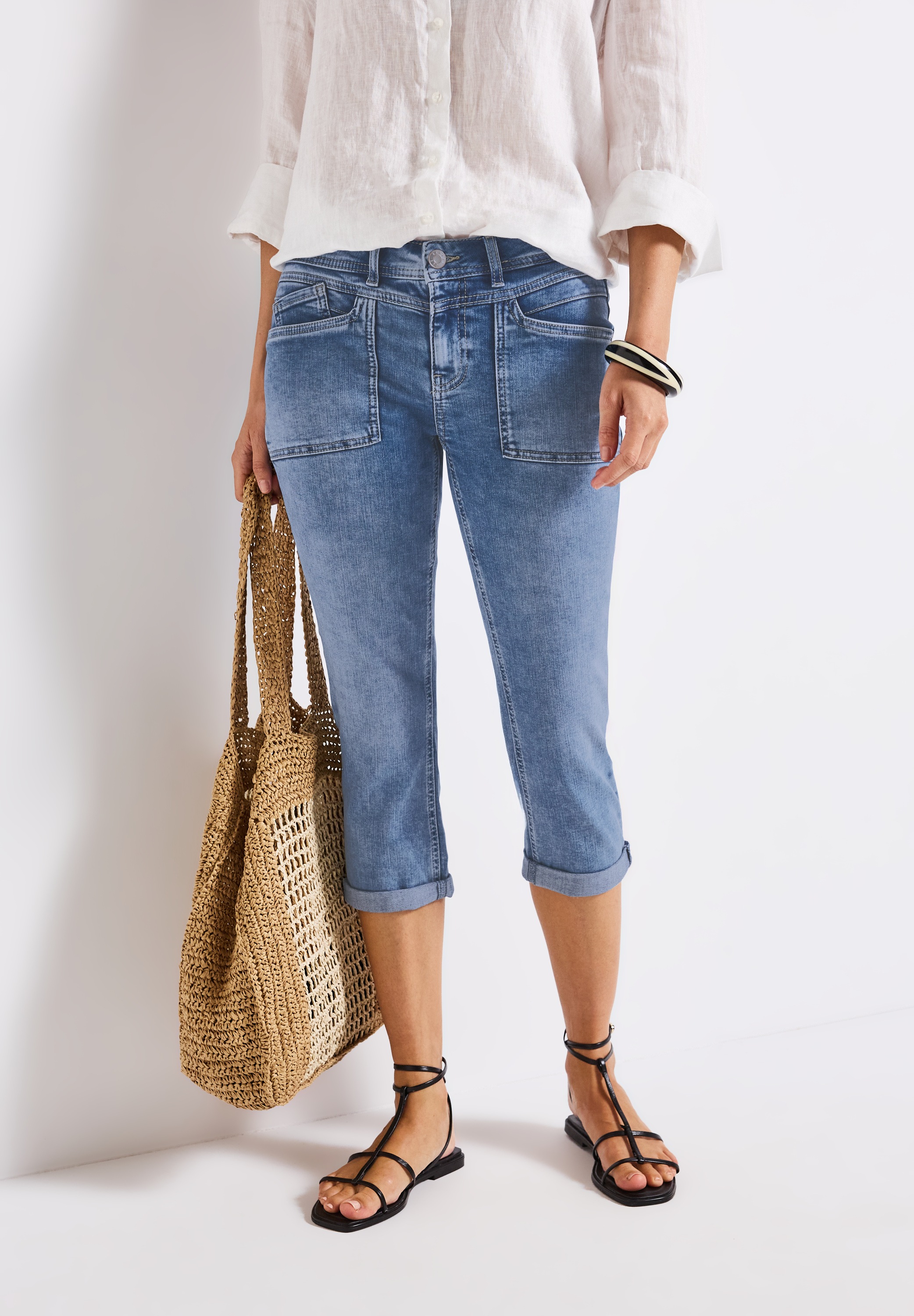 STREET ONE Caprijeans "Style JANE", mit Turn-up günstig online kaufen