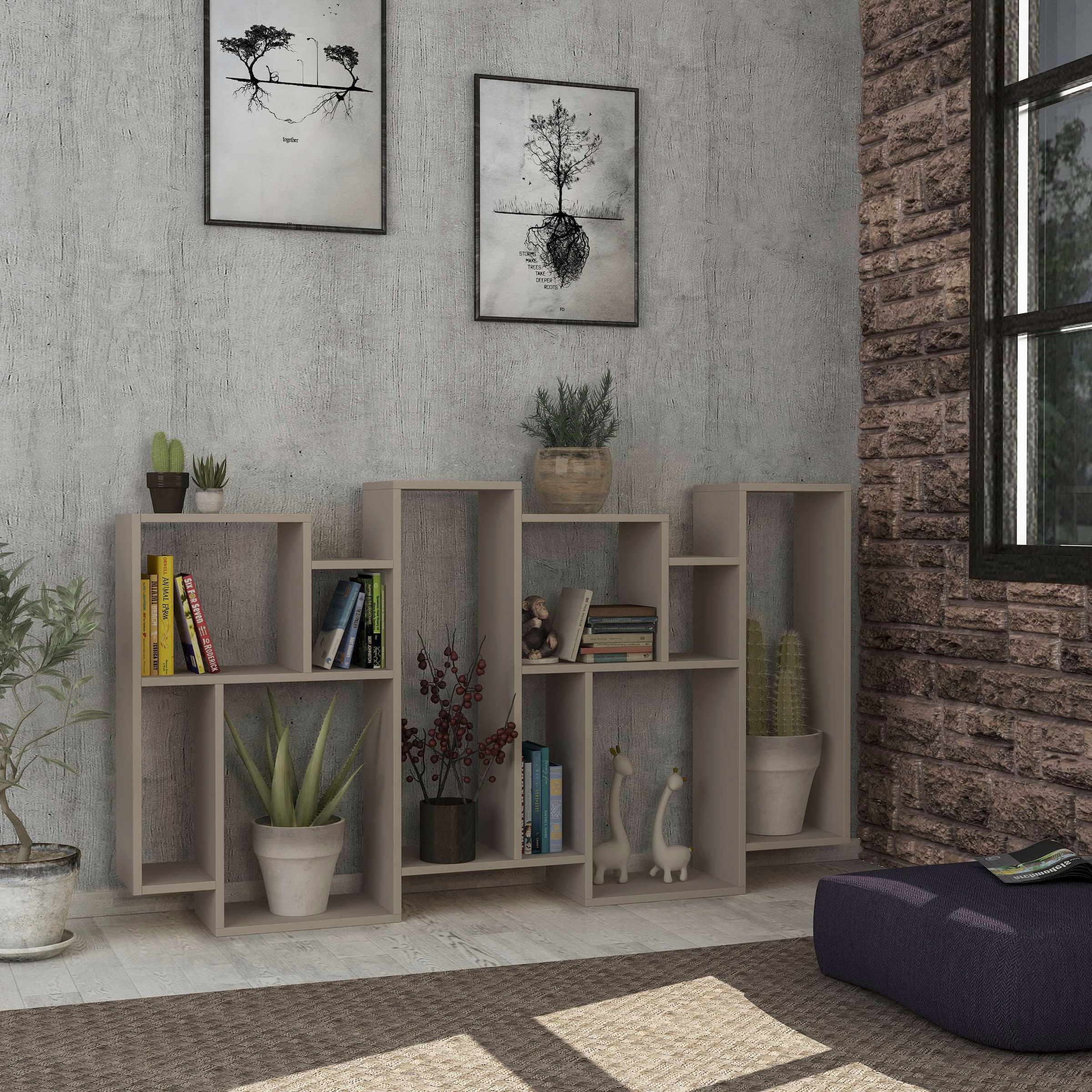 Decortie Bücherregal »Karmato Bücherregal«, (Packung), Leichte Montage, Lagerung, Platzsparend