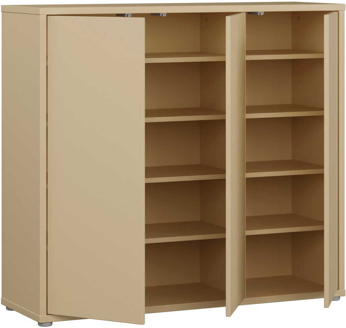 FORTE Schuhschrank »Alice Springs, Schuhschrank, Platz für 20 Paar Schuhe, 3 Türen« B/H/T 109,2/99,1/34,9 cm,  Stauraumschrank, Mehrzweckschrank, grifflose Front, Push to open