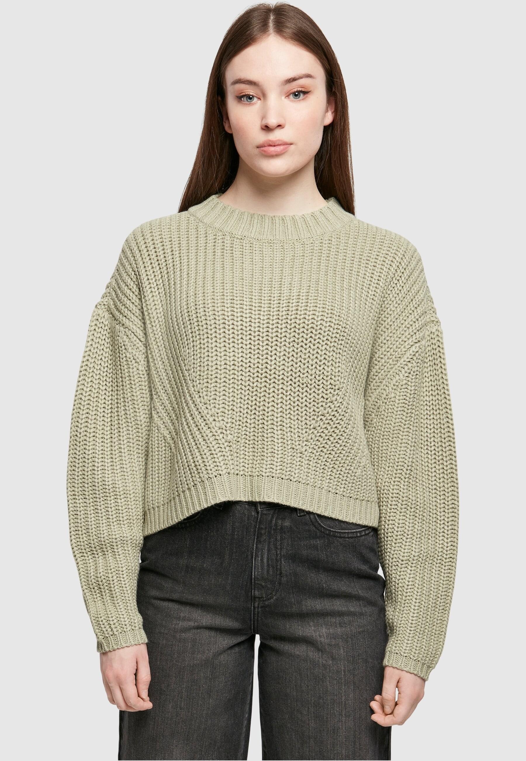 URBAN CLASSICS Rundhalspullover »Urban Classics Damen Ladies Wide Oversize Sweater«, (1 tlg.)