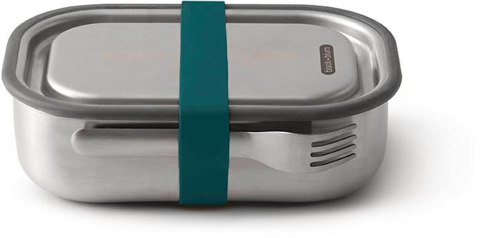 black+blum Lunchbox, (1 tlg.), mit Silikon-Ventil, Gabel und Gurt, 1000 ml