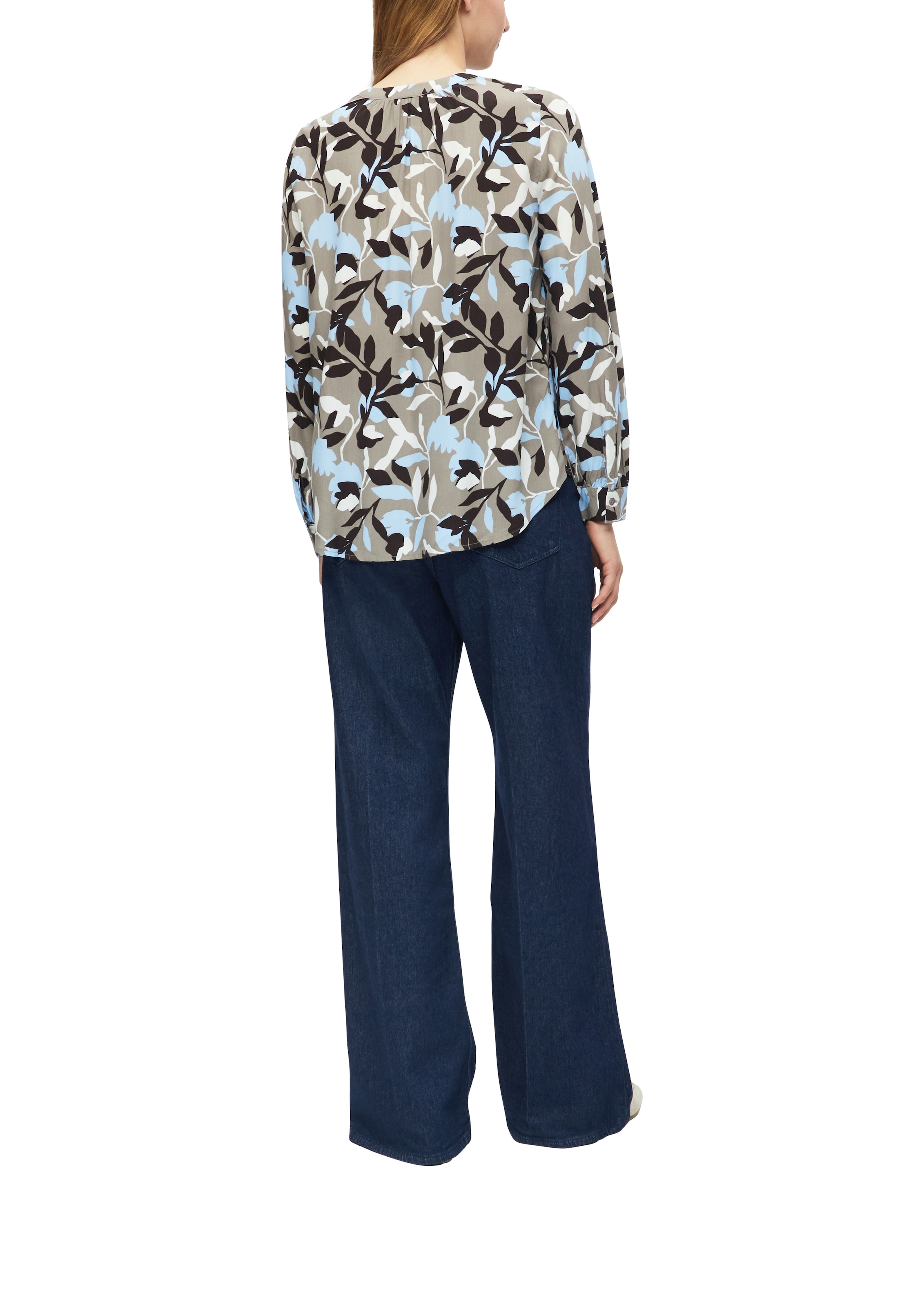 s.Oliver Langarmbluse im Tunika-Look und mit floralem Muster