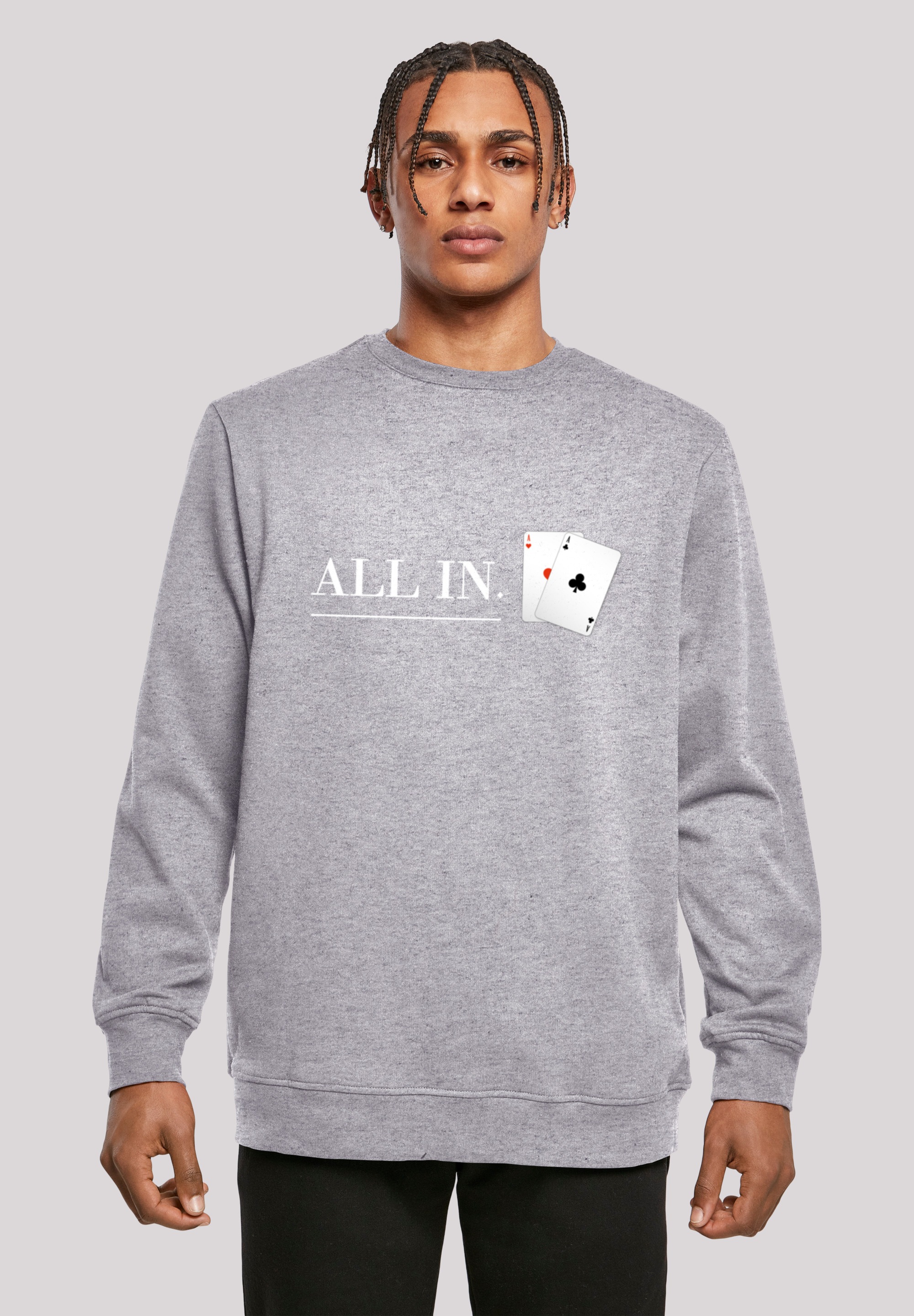 F4NT4STIC Kapuzenpullover "Poker All In Karten", Print