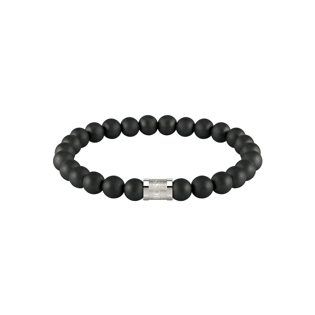 BOSS Armband »BEADS FOR HIM 1580042M« mit Onyx