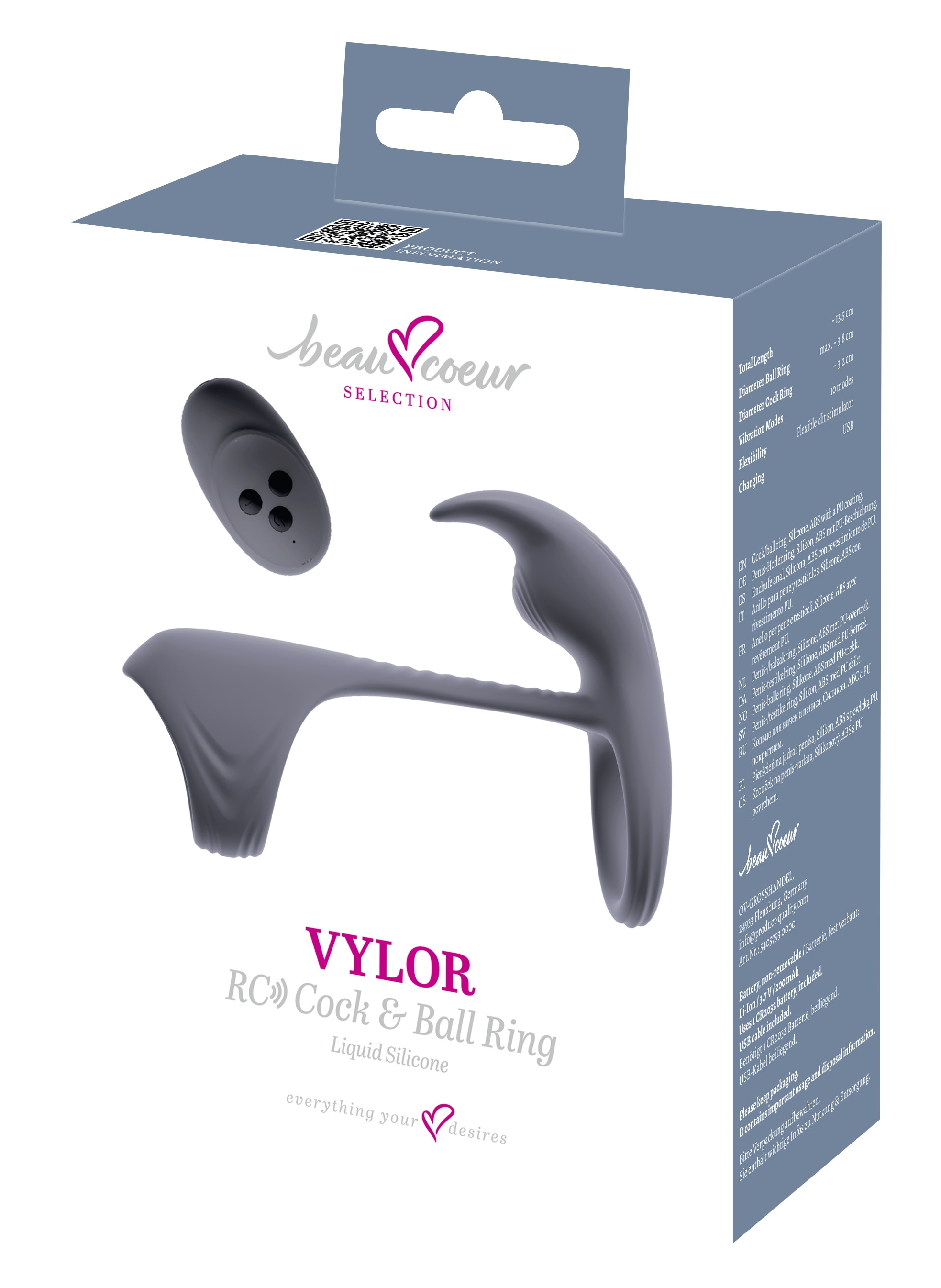 Beau Coeur Penisring »Penismanschette VYLOR RC Cock & Ball Ring«