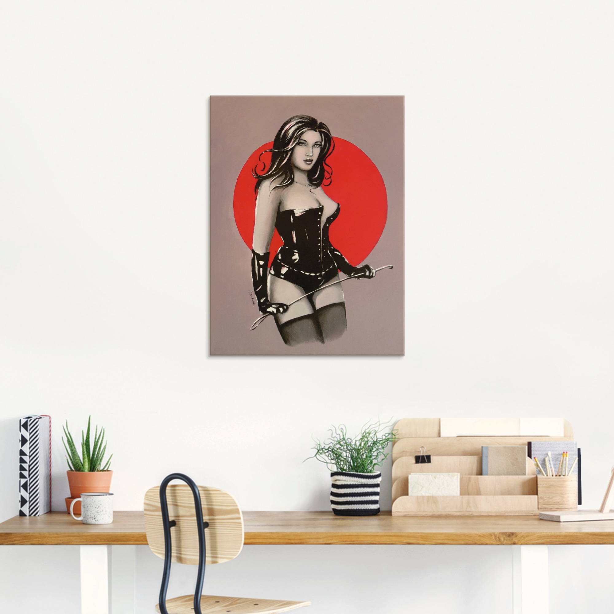 Artland Glasbild »Mistress Herrin der Lust - Malerei«, Frau, (1 St.), in verschiedenen Größen